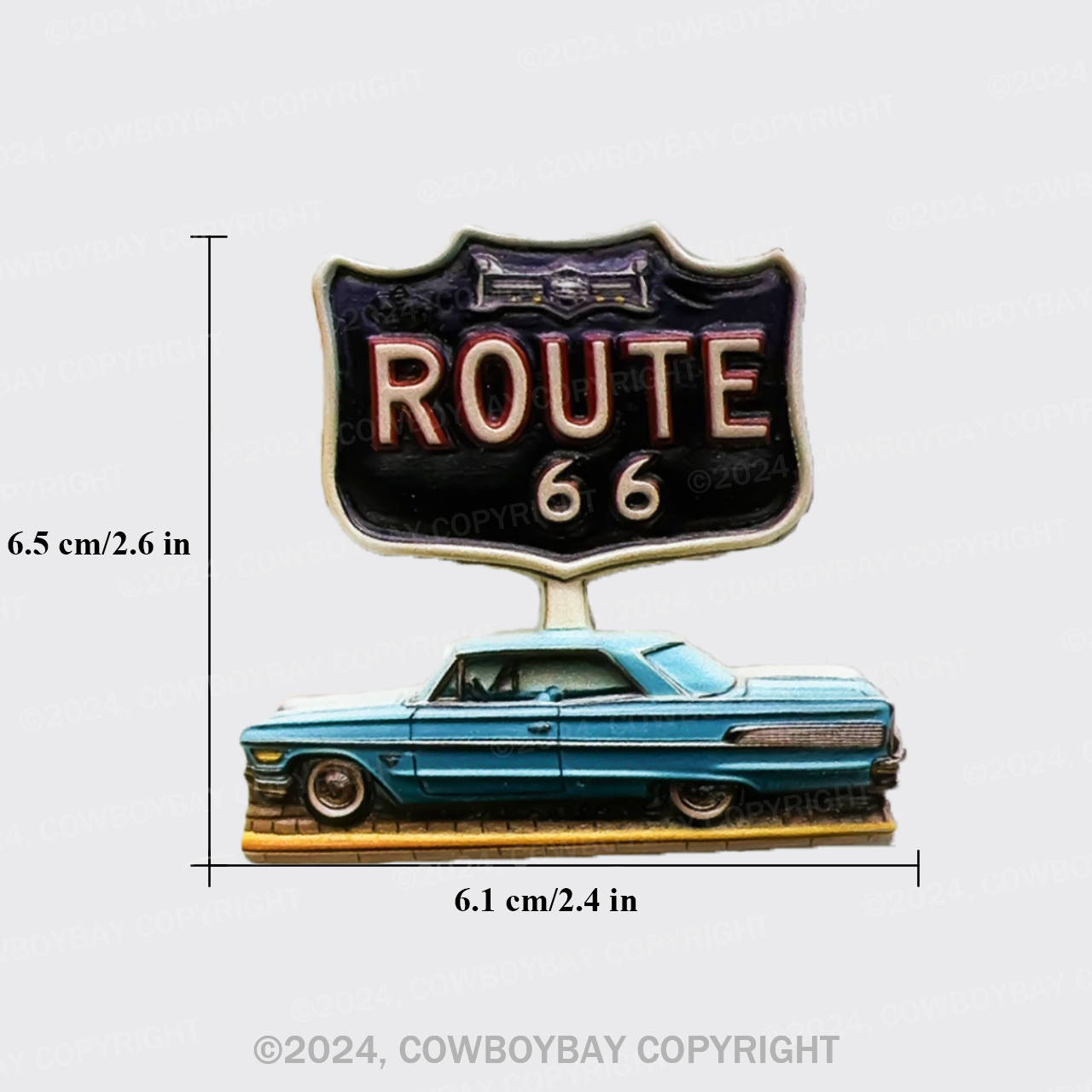 3D Painting U.S. Route 66 Fridge Magnet_1