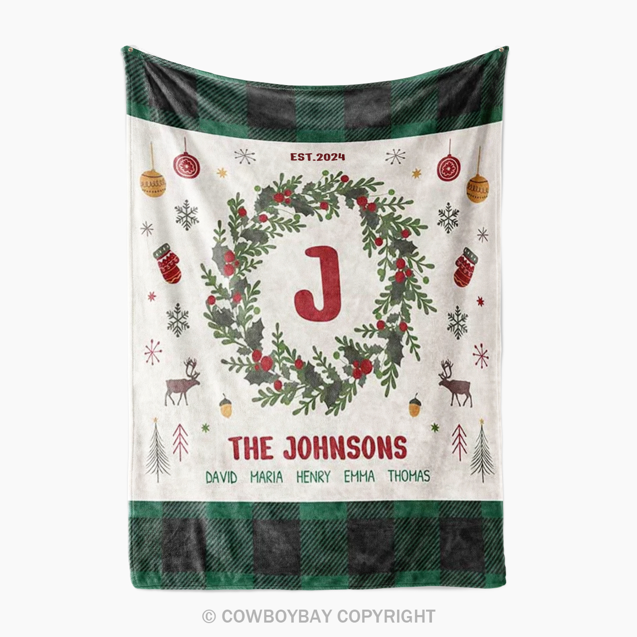 Personalized Holiday Blanket