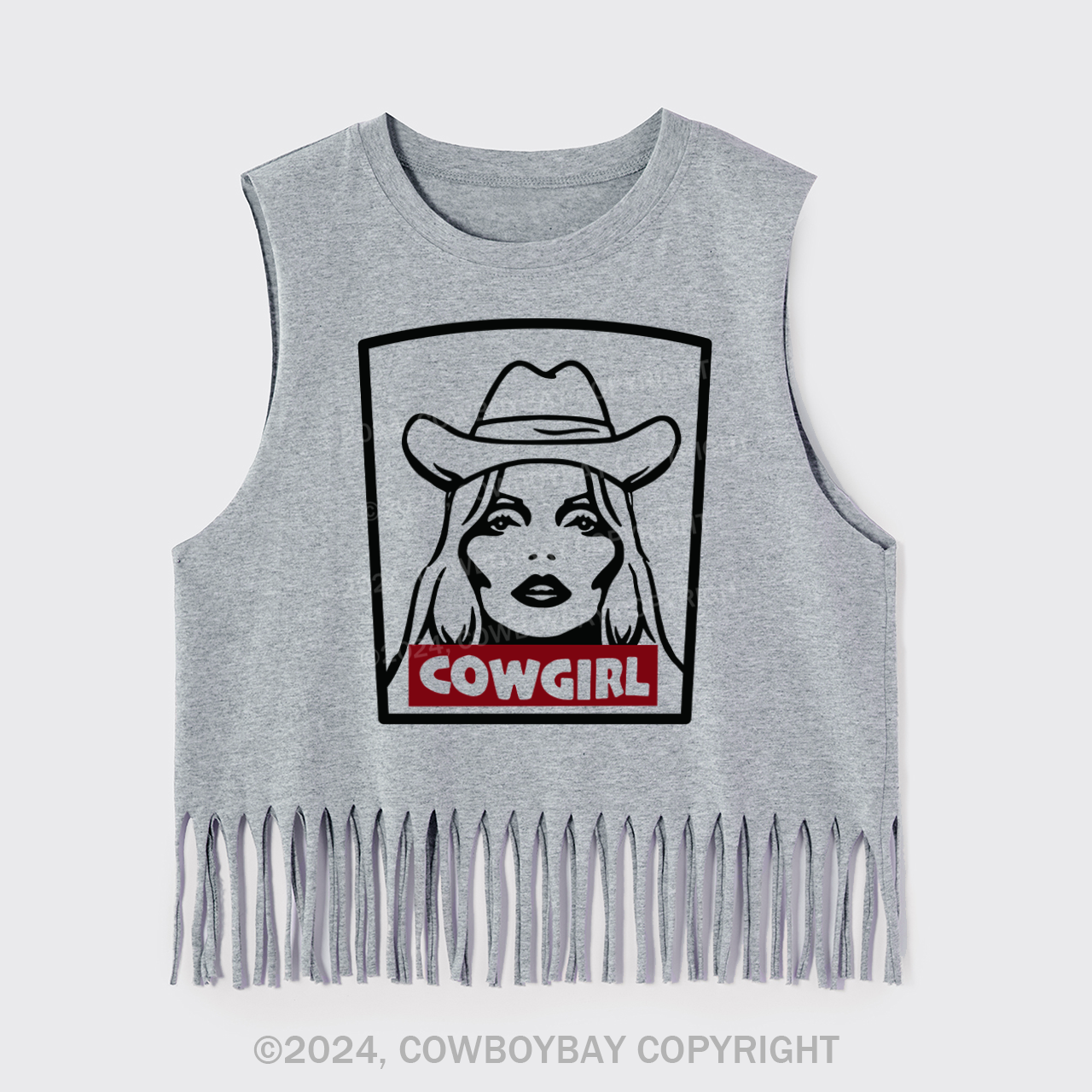 Cowgirl 90's Vintage Music Fringe Tank