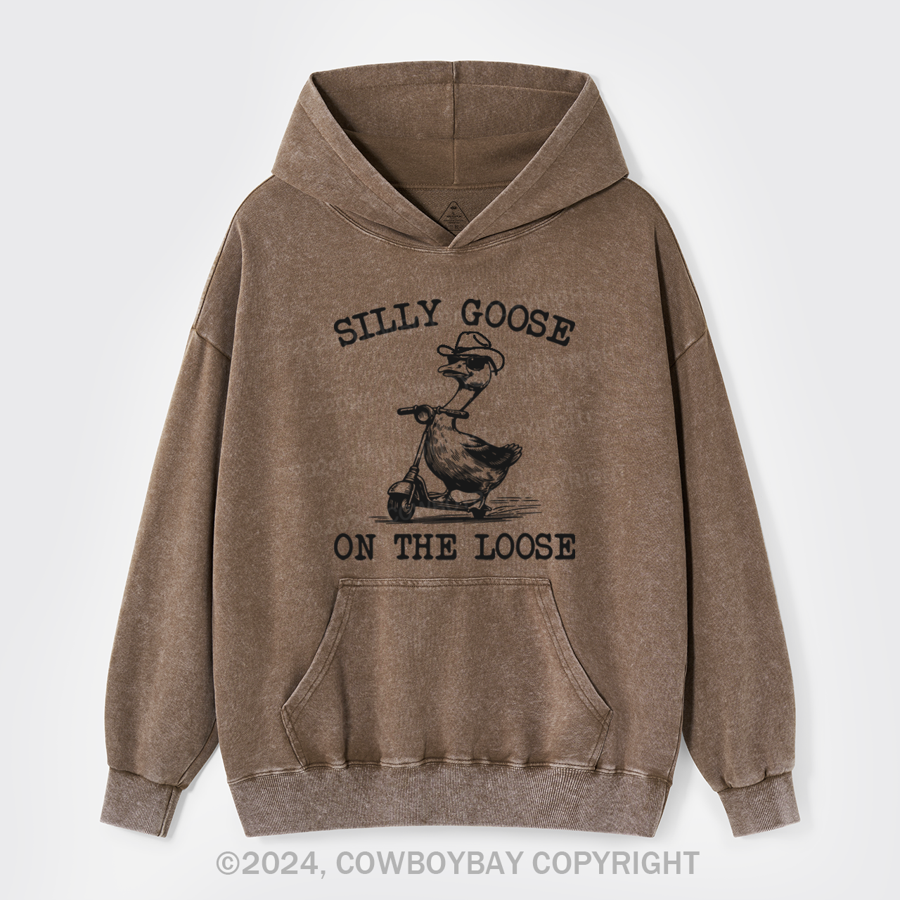 Vintage Cowboy Goose Garment-Dye Hoodies