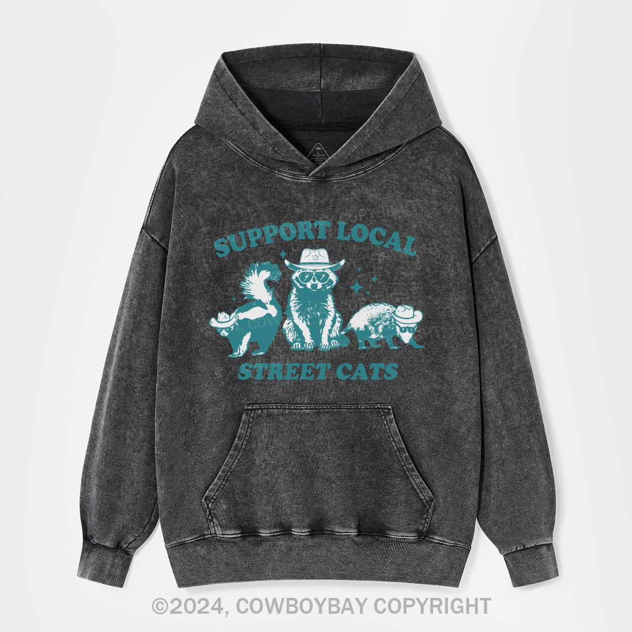 Support Your Local Street Cats Garment-Dye Hoodies