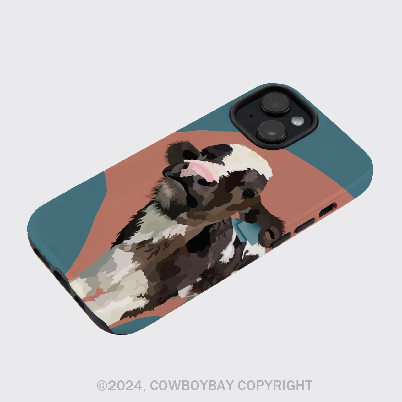 Oil Painted Cow Phone Case