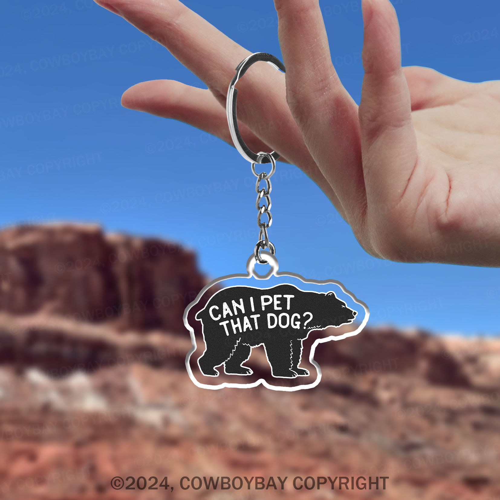 Can I Pet That Dog Keychain