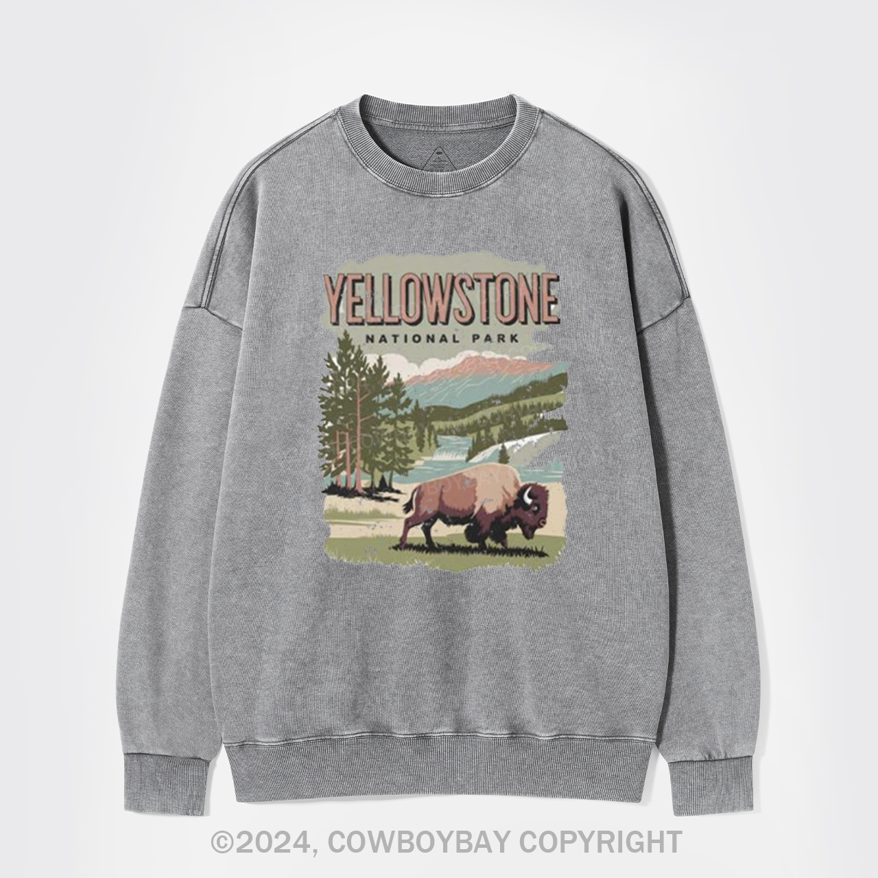 Vintage Yellowstone National Park Washed Sweatshirts