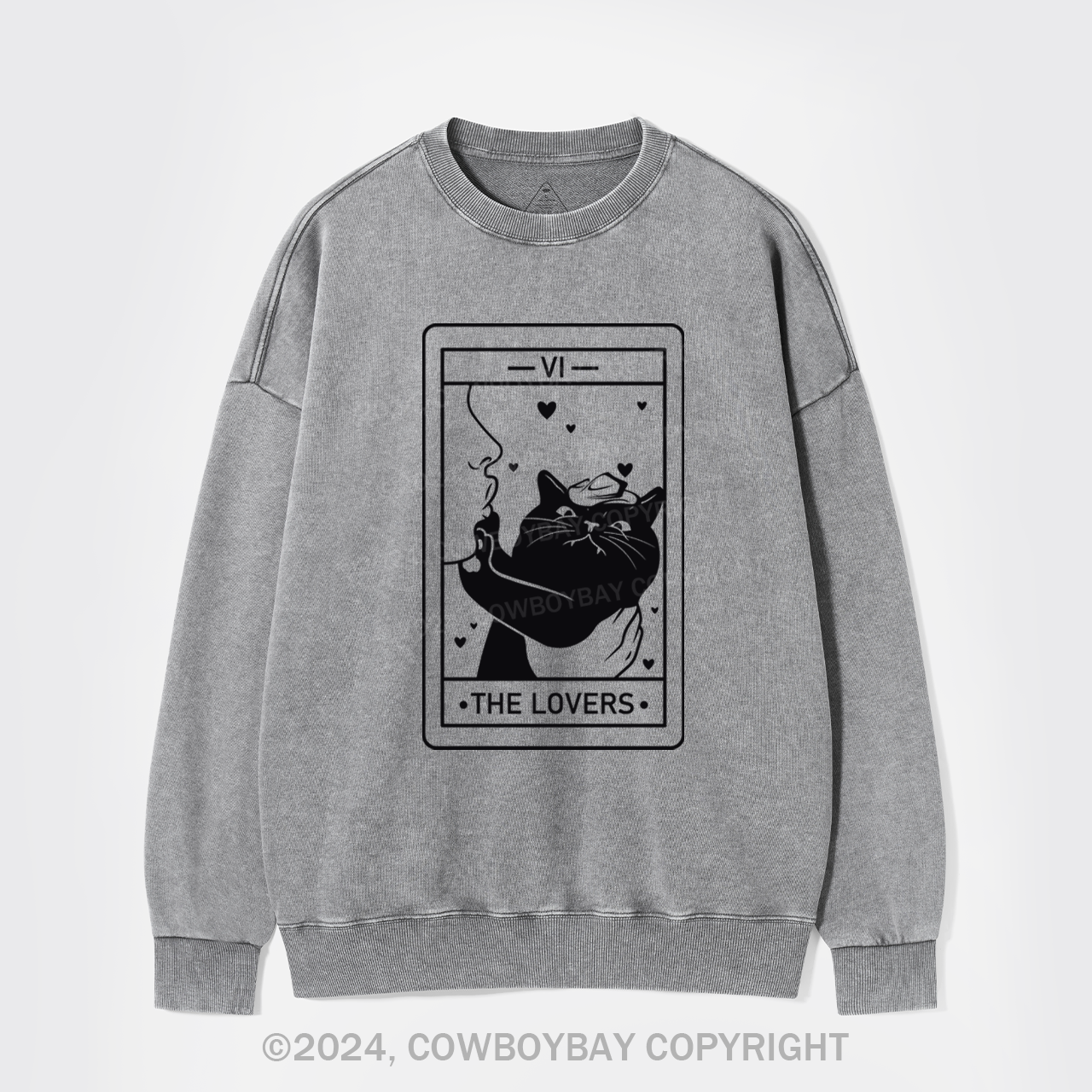 Tarot Cat Washed Sweatshirts