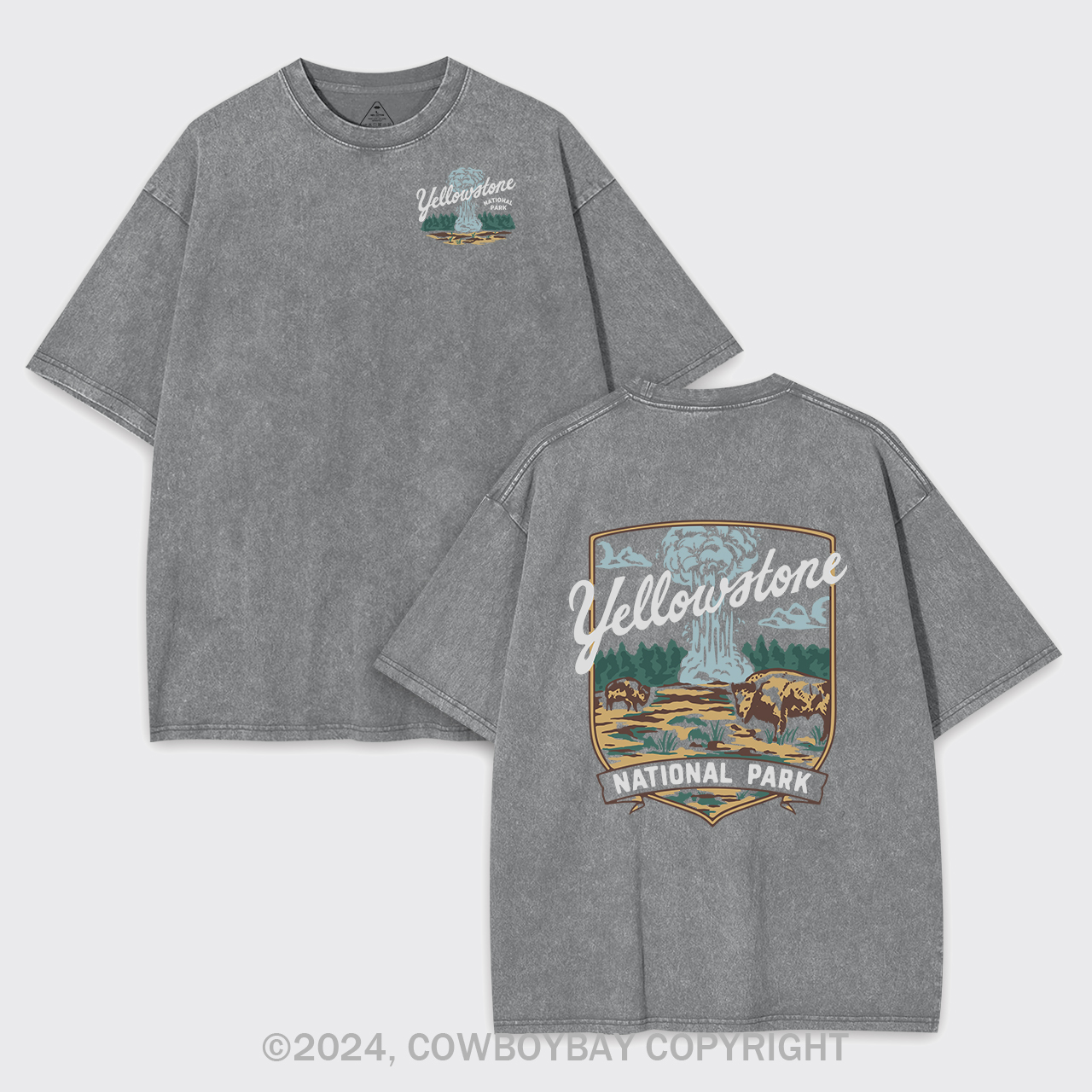 Yellowstone Vintage Illustration Garment-dye Tees