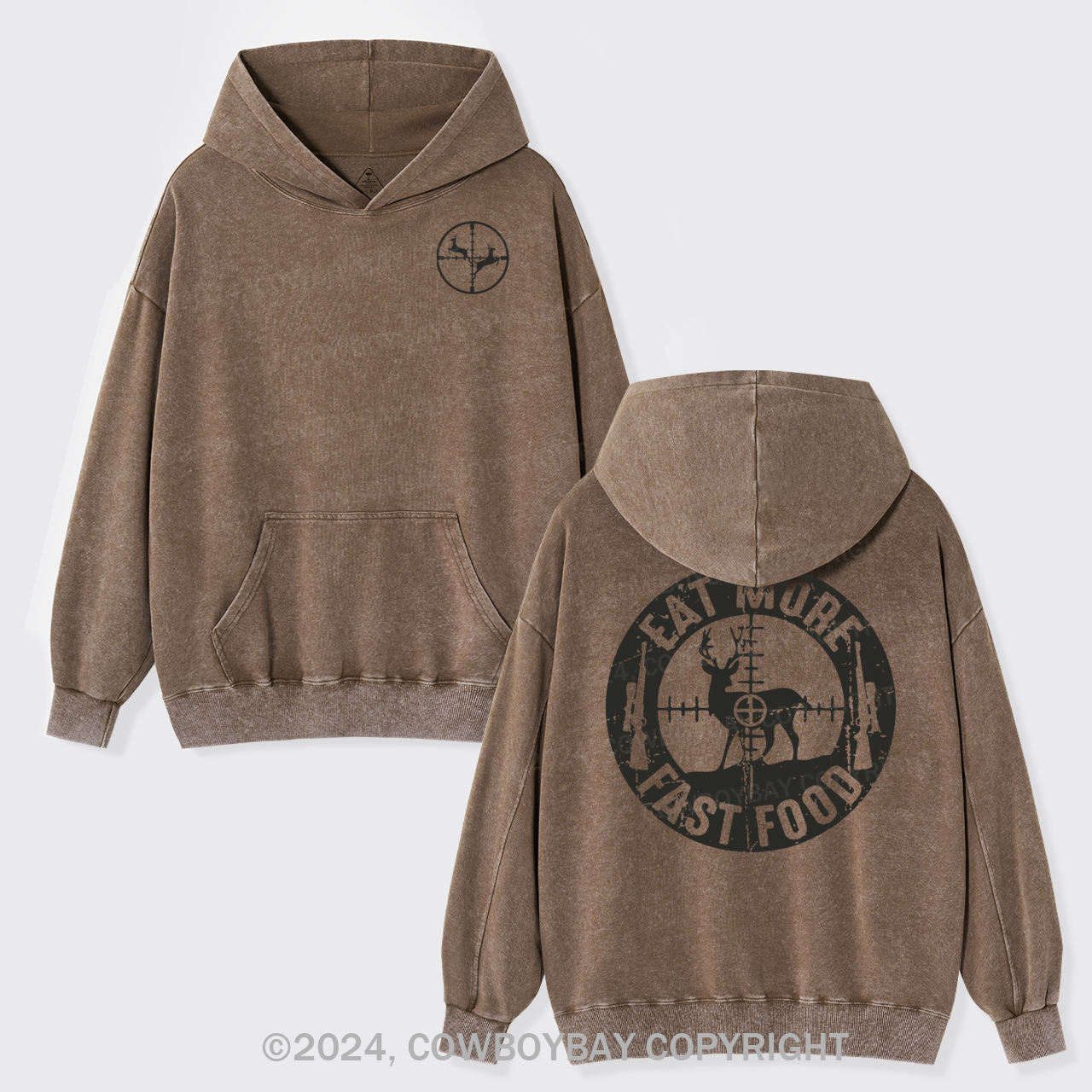 Eat More Fast Food Garment-Dye Hoodies