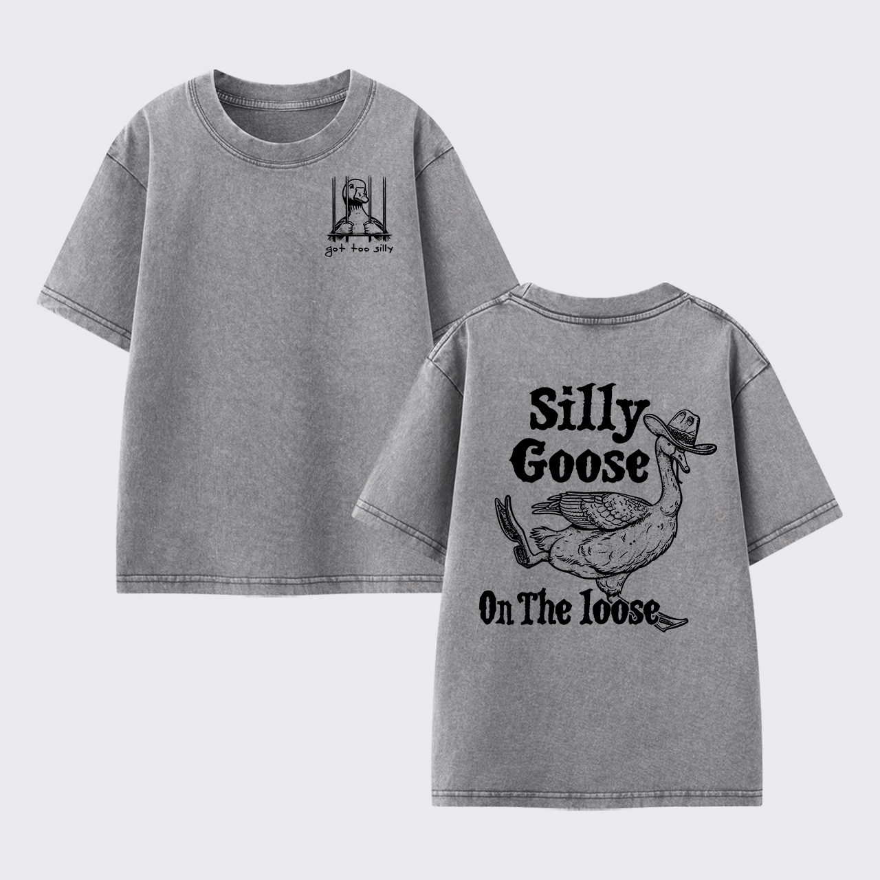 Silly Goose On The Lose Washed Toddler T-shirt