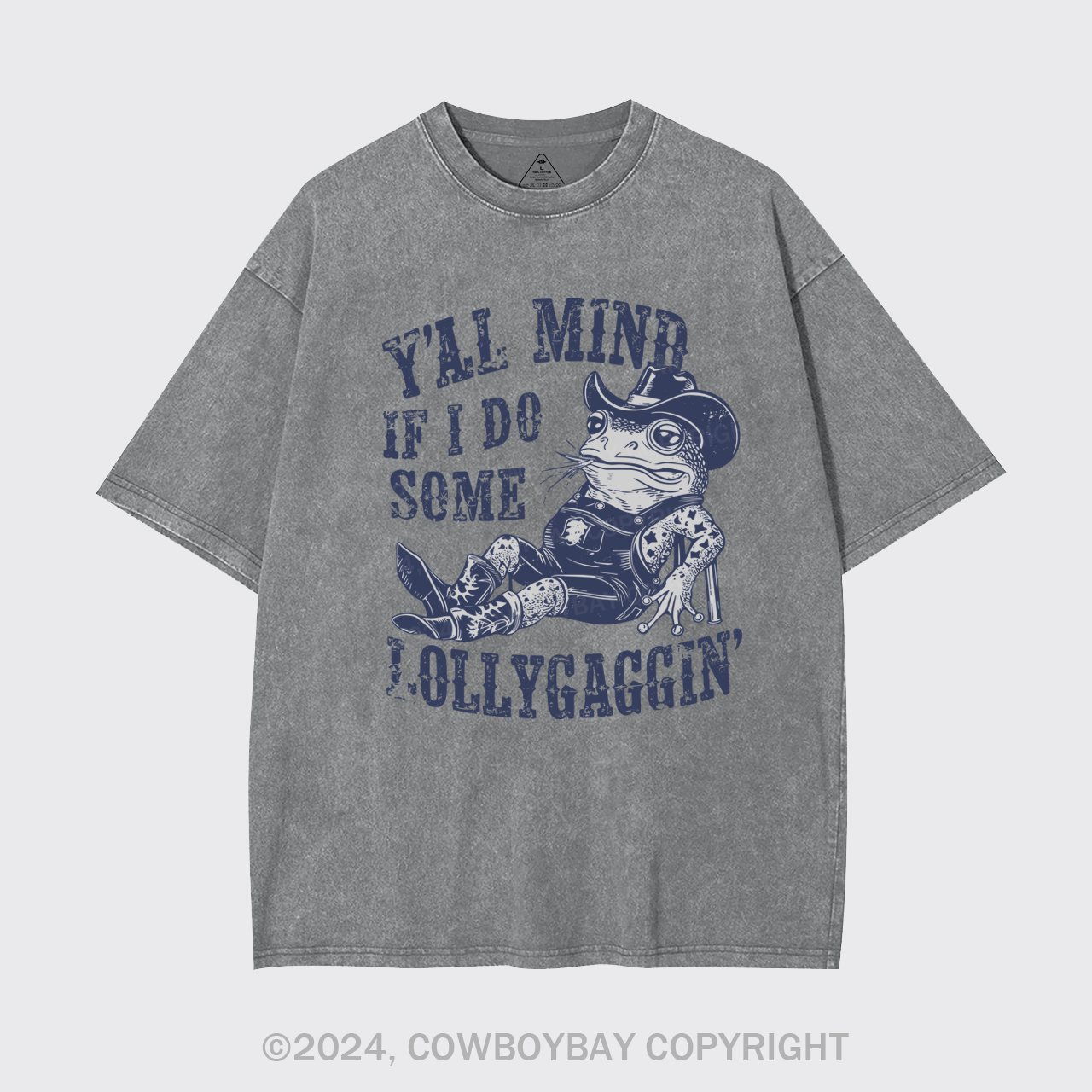 If I Do Some Lollygagging Funny Cowboy Frog Garment-dye Tees