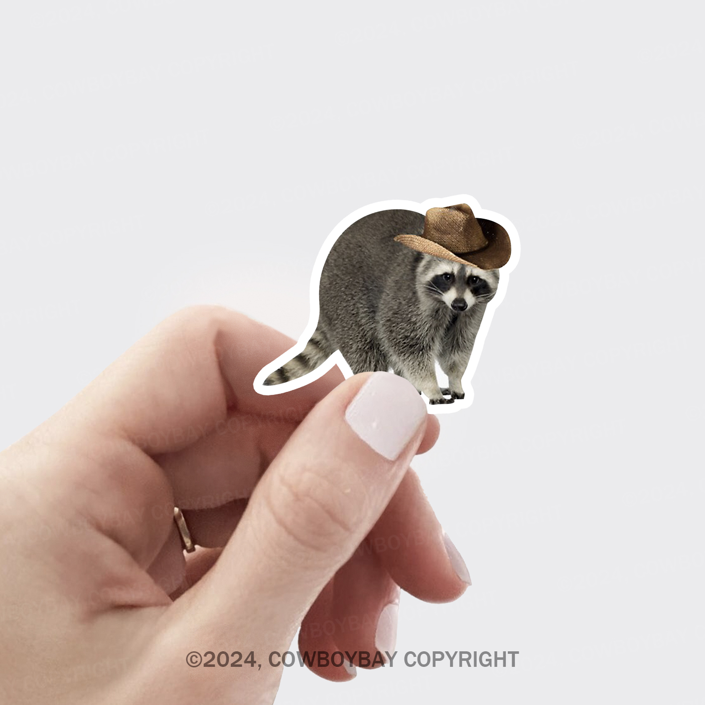 Cowboy Raccoon Sticker 