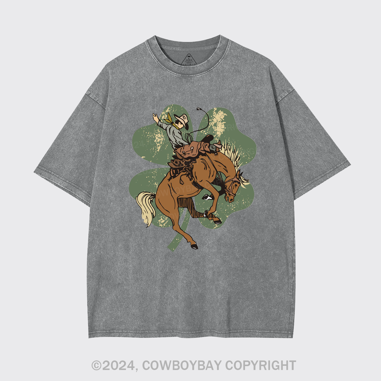 Lucky Bronc Horse Garment-dye Tees