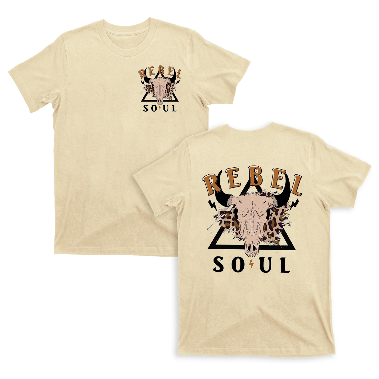 Rebel Soul Lightning Bull T-Shirts