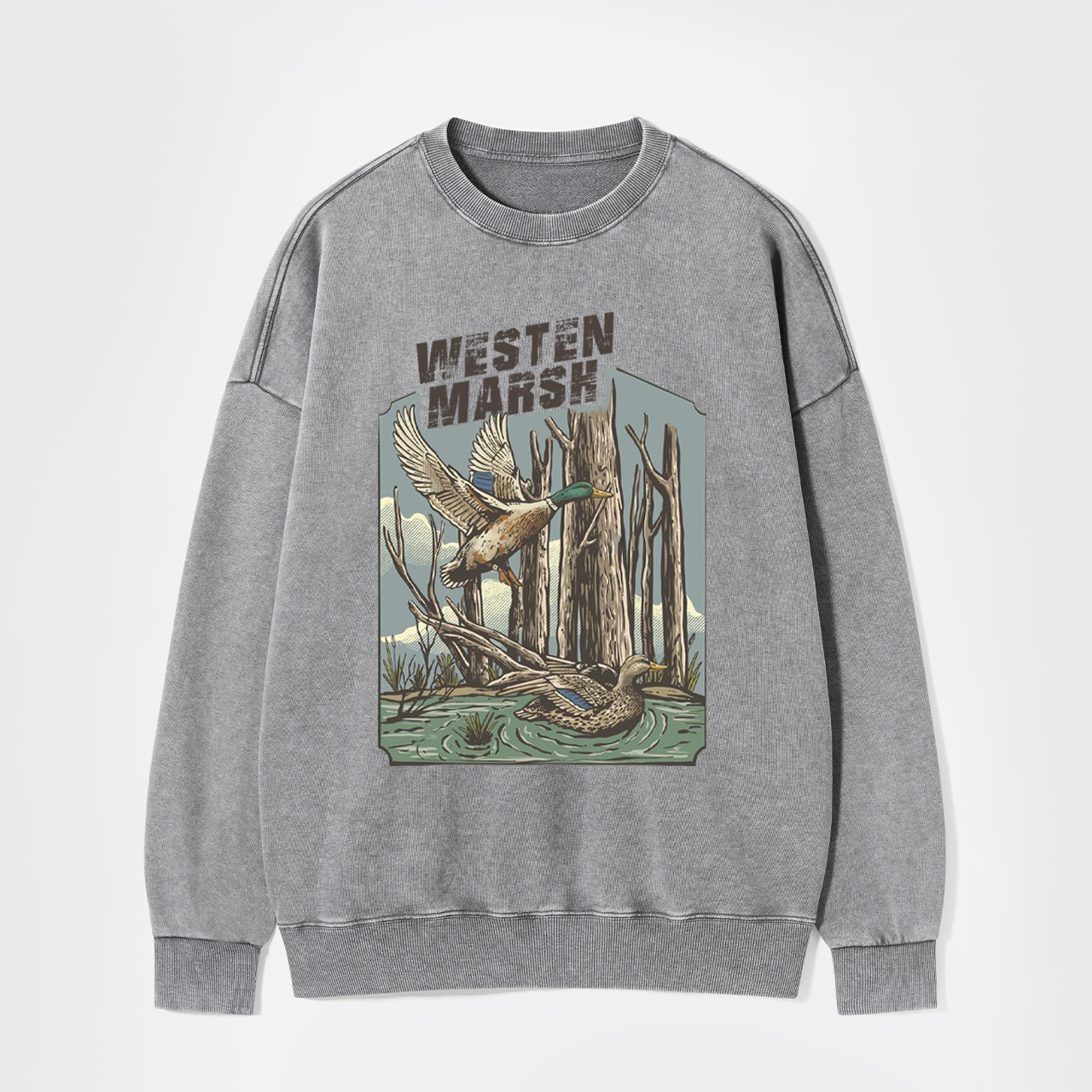 Western Marsh Wildlife Washed Sweatshirts