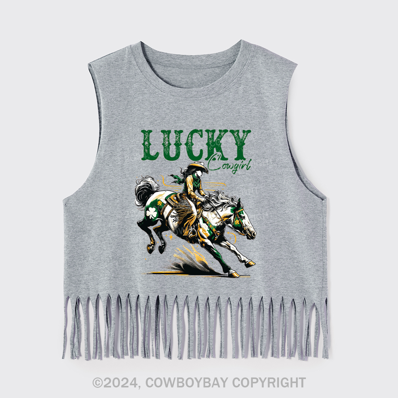 Lucky Cowgirl Fringe Tank