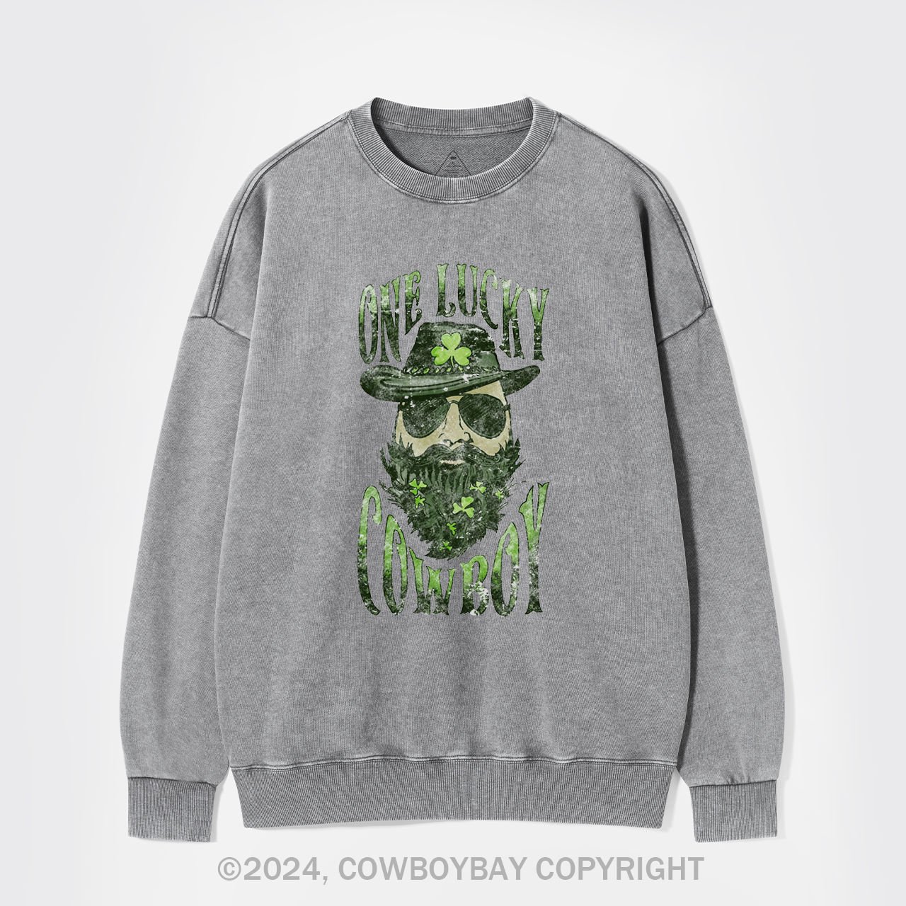 One Lucky Cowboy Washed Sweatshirts