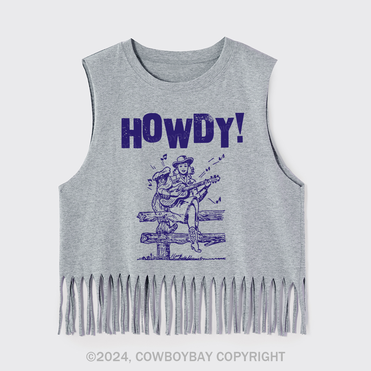Howdy Cowgirls Love Country Music Fringe Tank