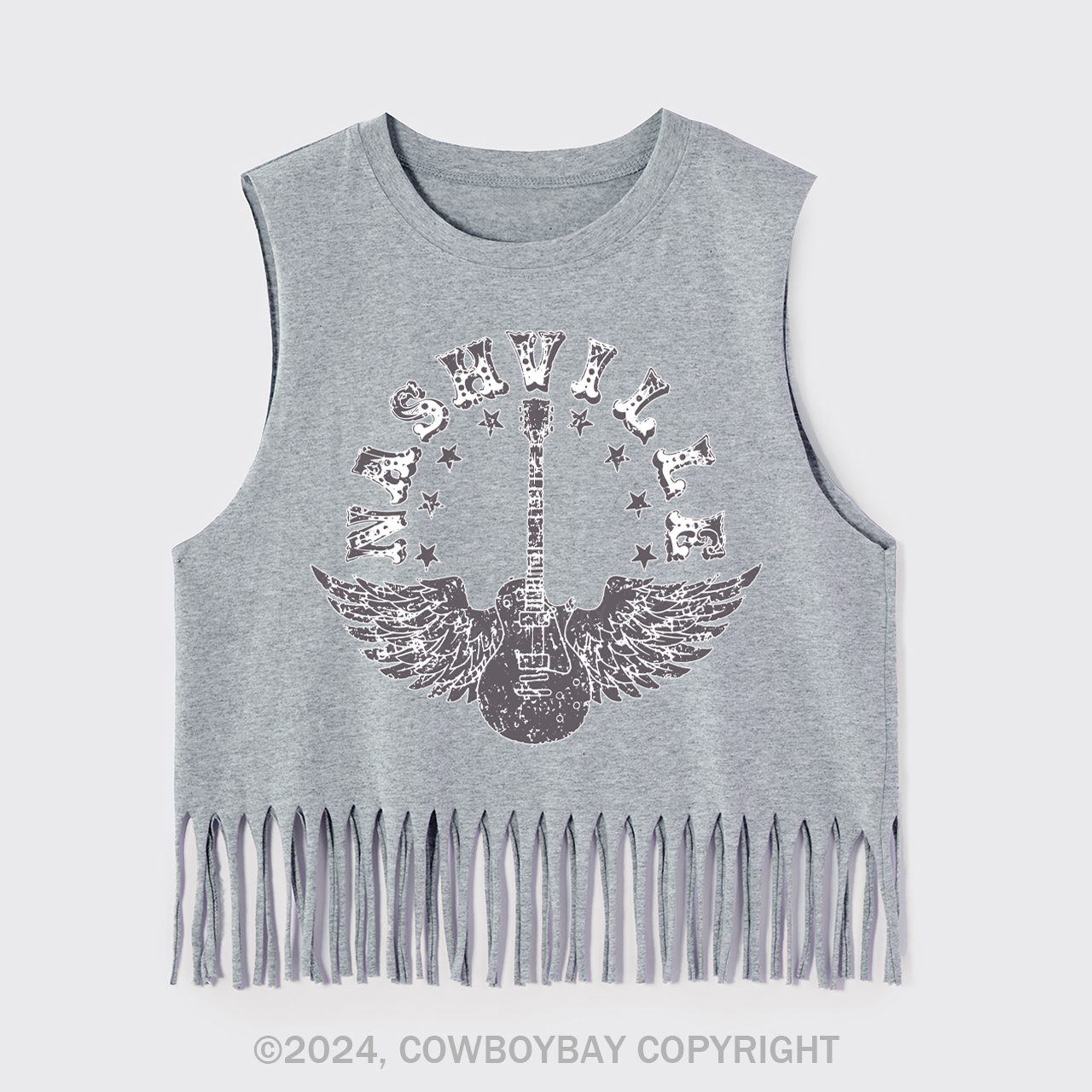Nashville Western Country Concert Fringe Tank