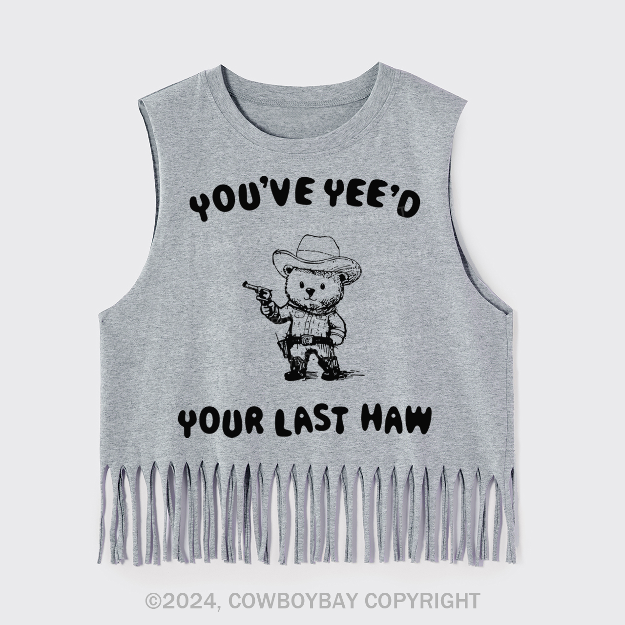 Cowboy Bear As A Cop Fringe Tank