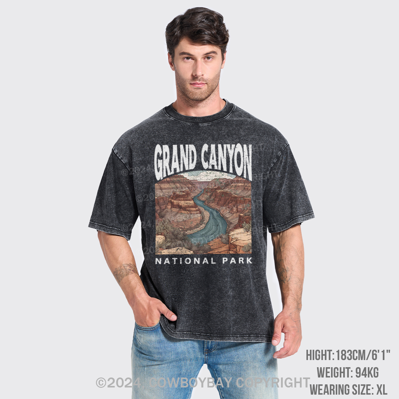 Retro Grand Canyon National Park Garment-dye Tees