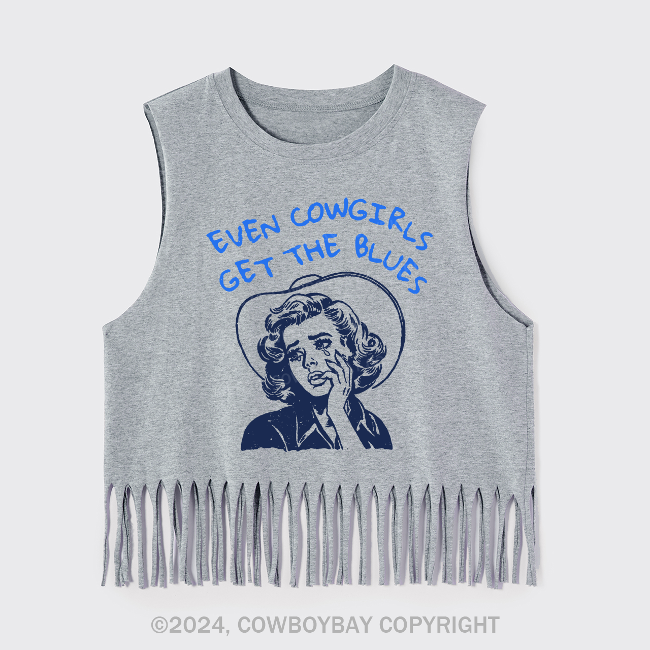 Even Cowgirl Get the Blues Fringe Tank