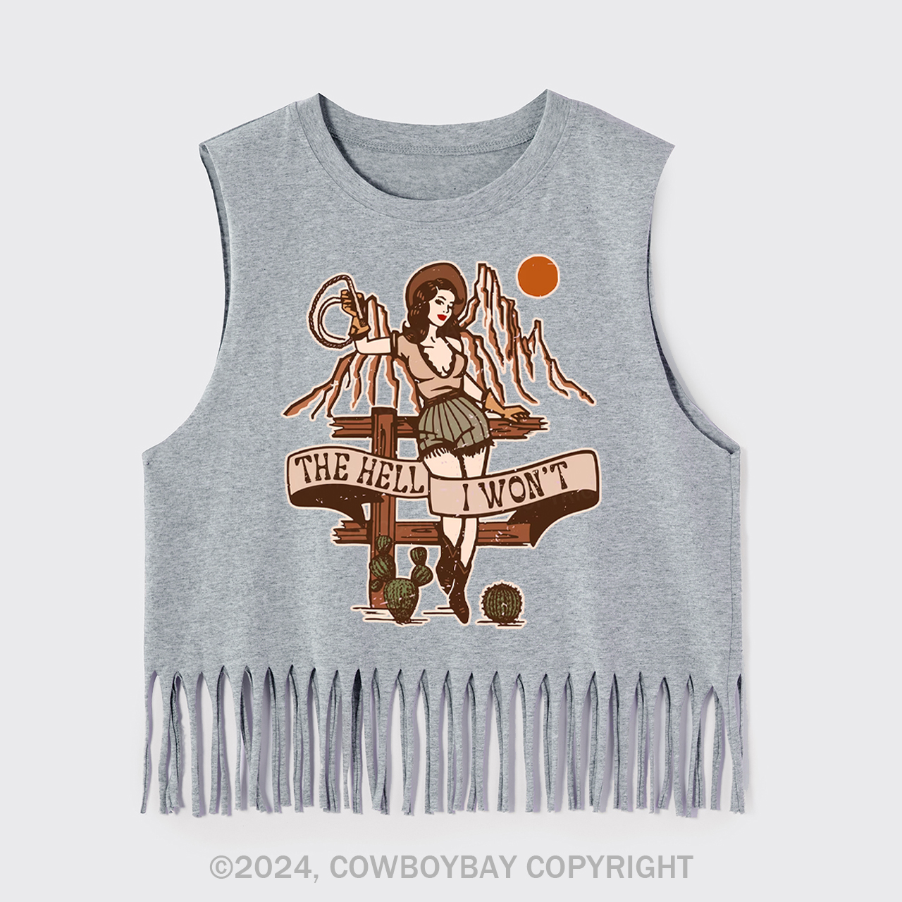 Western The Hell I won't Fringe Tank