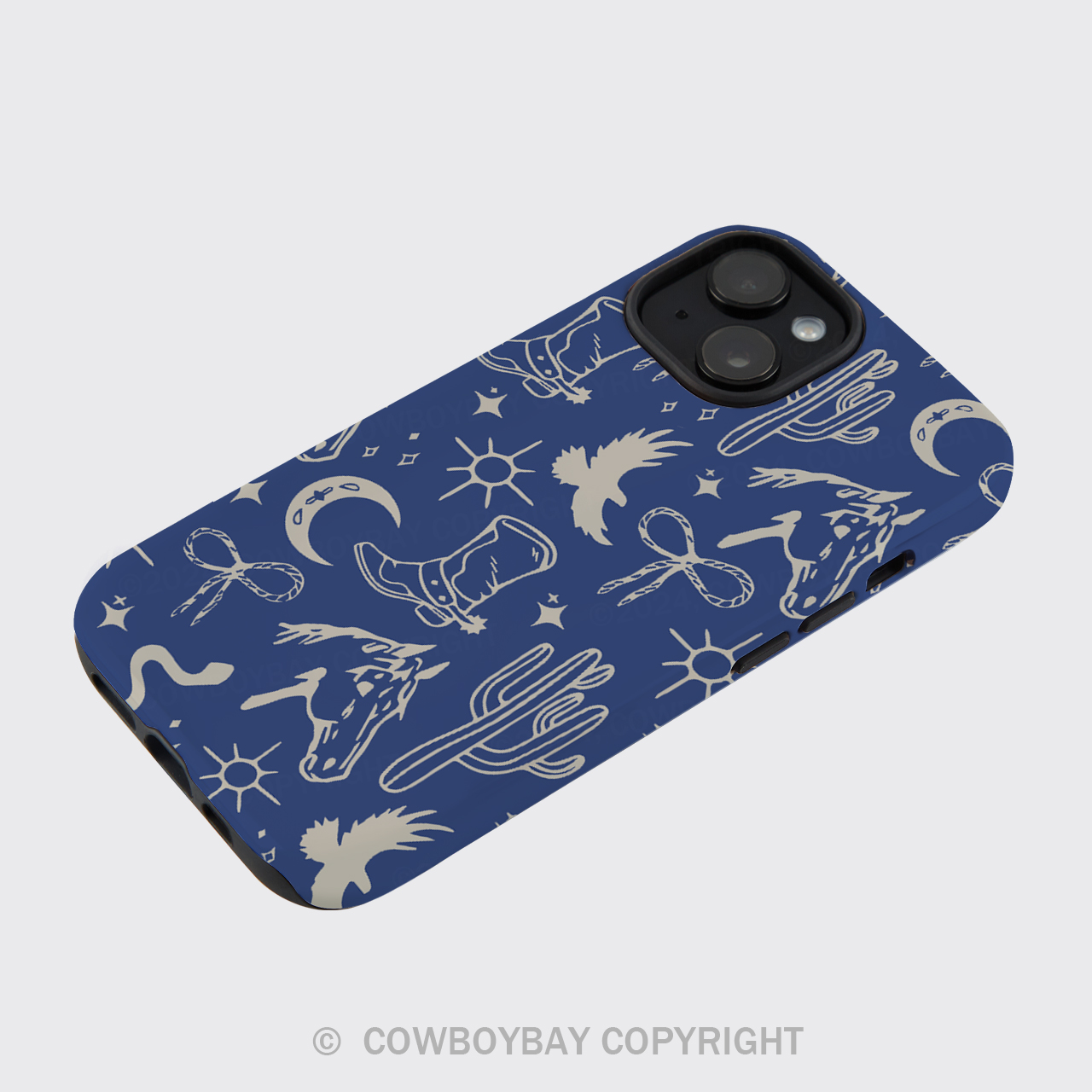 Cowboy Western Blue Phone Case