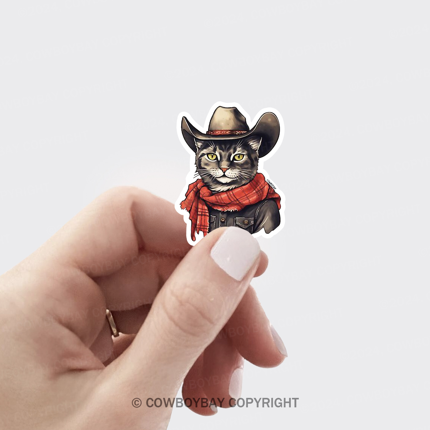 Cowboy Cat Sticker 