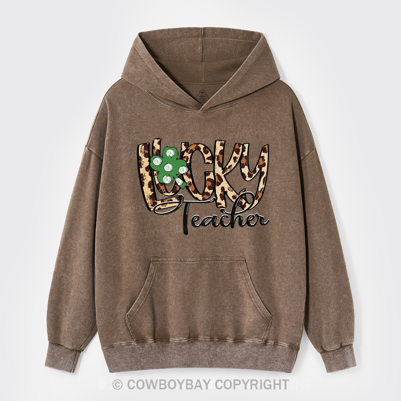 St. Patrick's Day Lucky Teacher Garment-Dye Hoodies