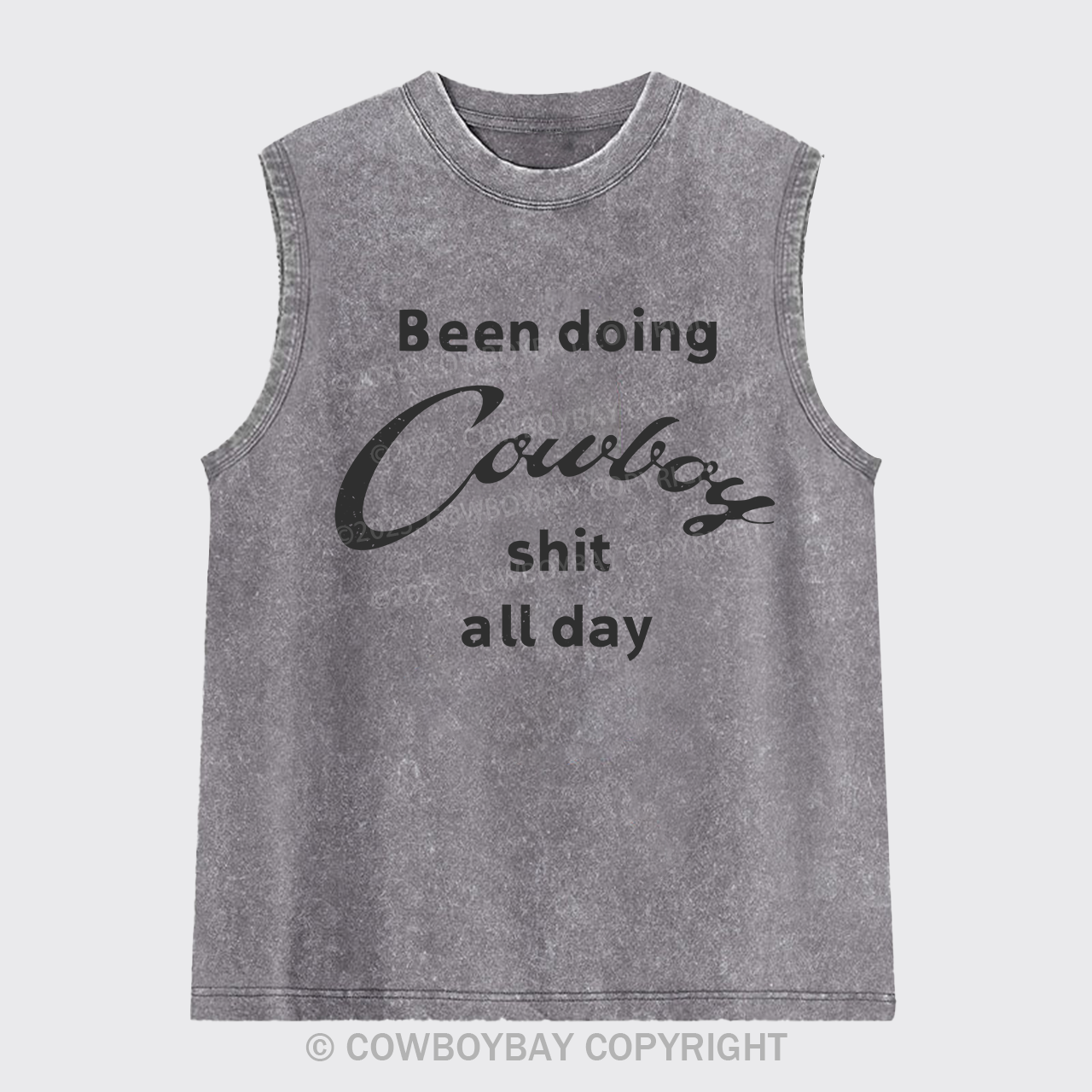 Been Doing Cowboy Shit All Day Washed Tanks