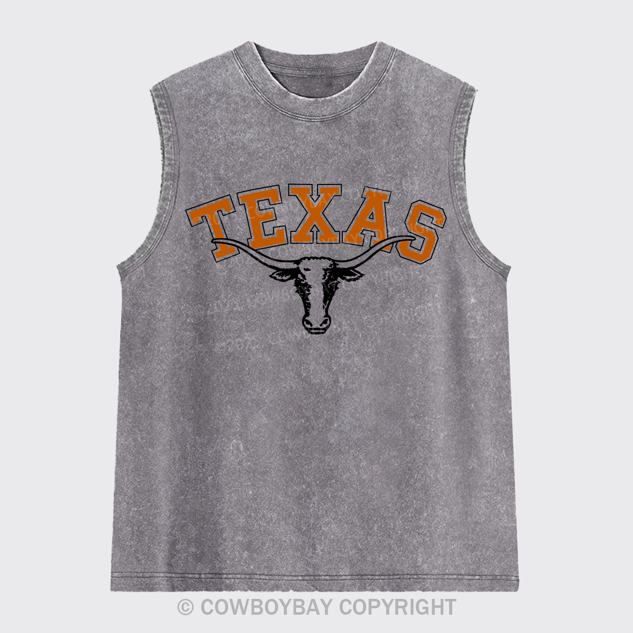Texas Cow Bull Washed Tanks