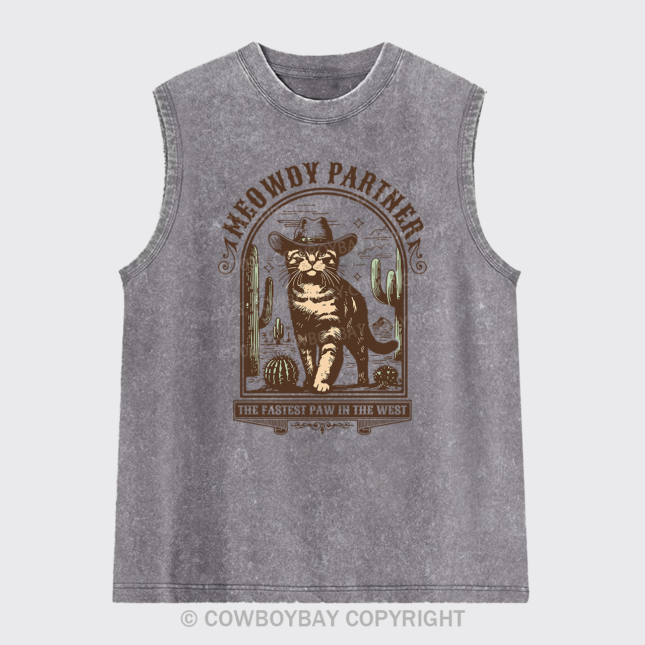 Meowdy Partner Cat Washed Tanks