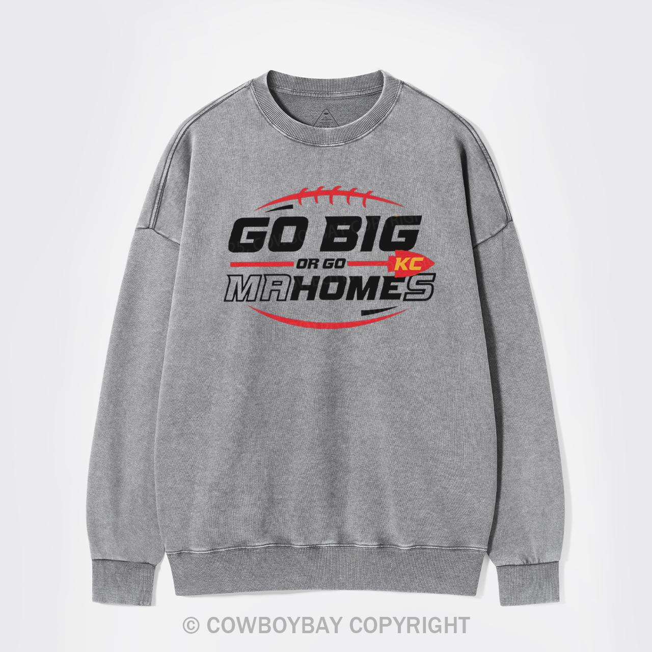 Funny KC Football Washed Sweatshirts