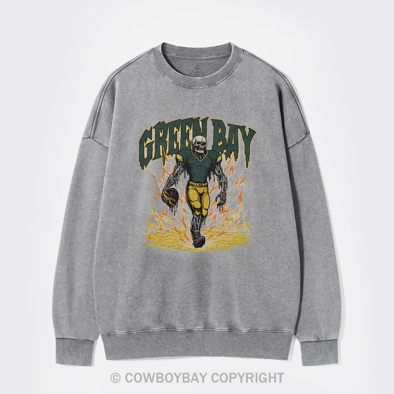 Vintage Skeleton Football Washed Sweatshirts