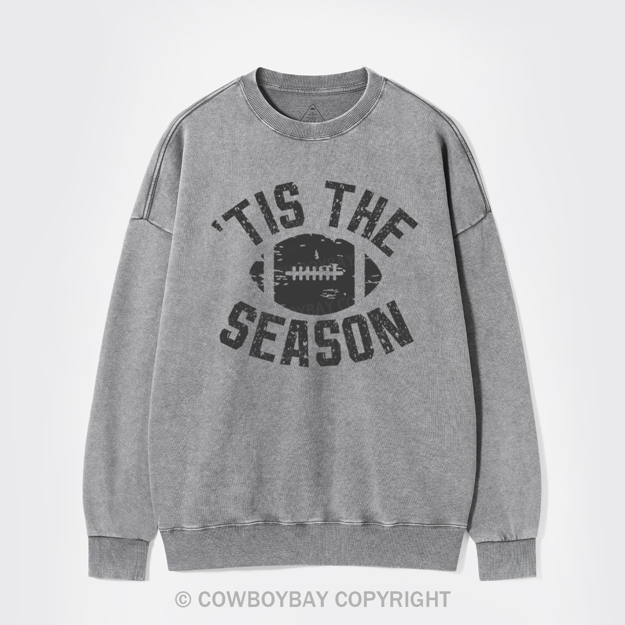 Tis The Season Football Washed Sweatshirts