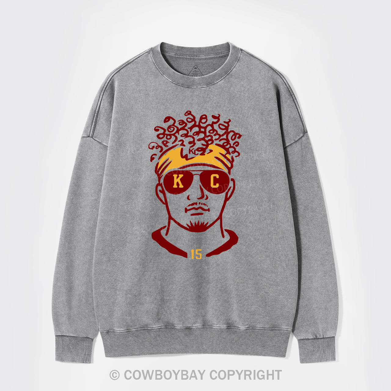 Funny KC Football Washed Sweatshirts