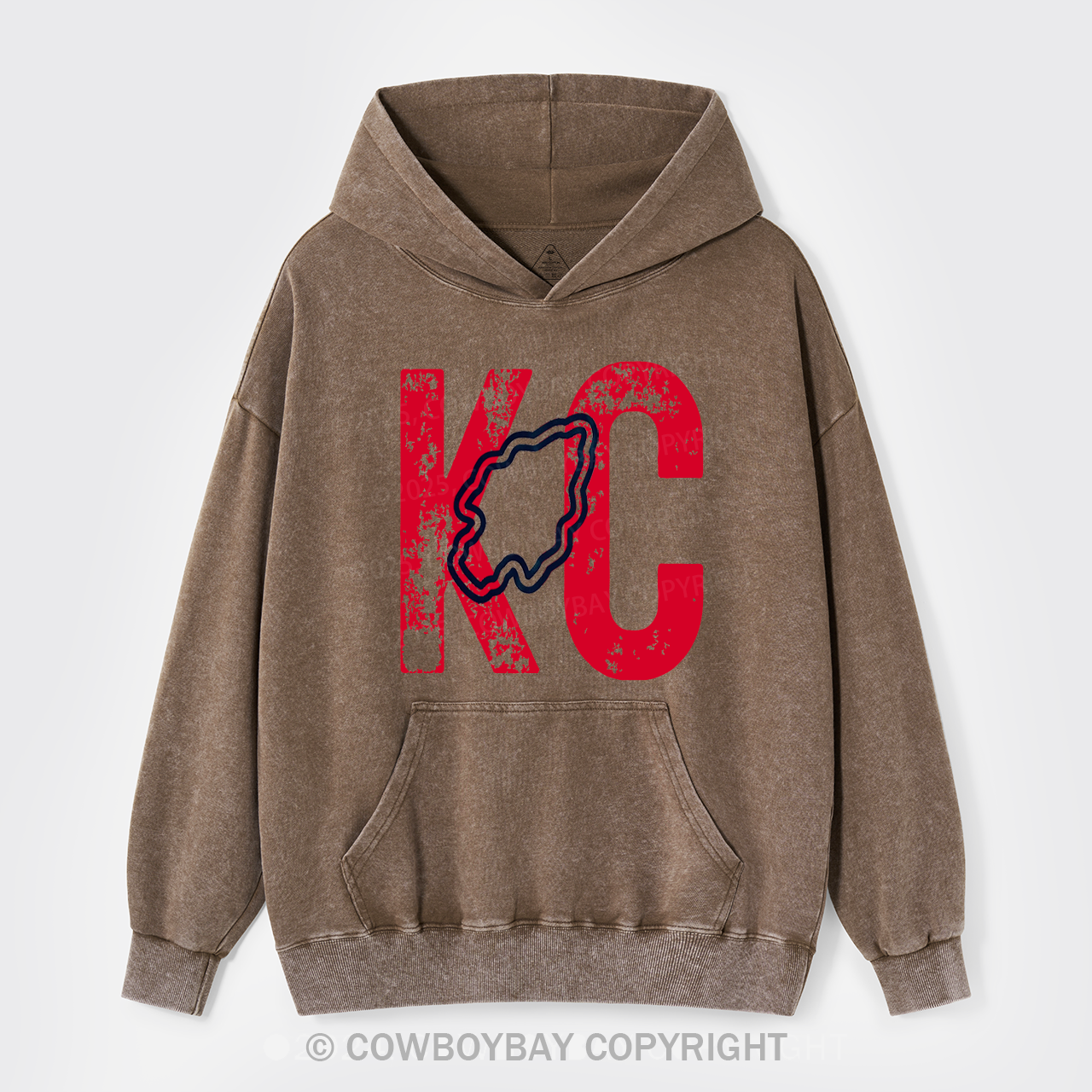KC Football Garment-Dye Hoodies