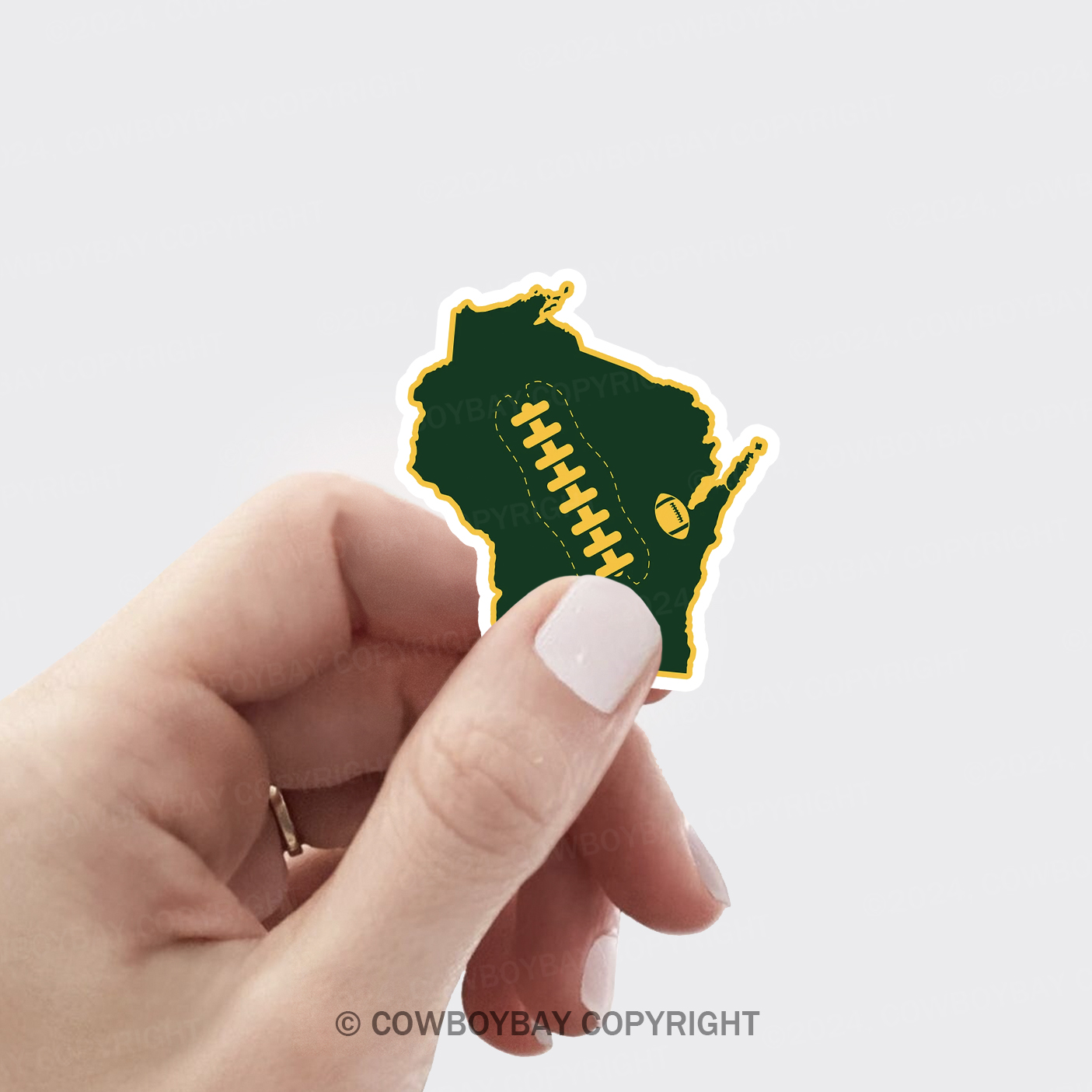  Wisconsin Football Green And Gold Sticker 