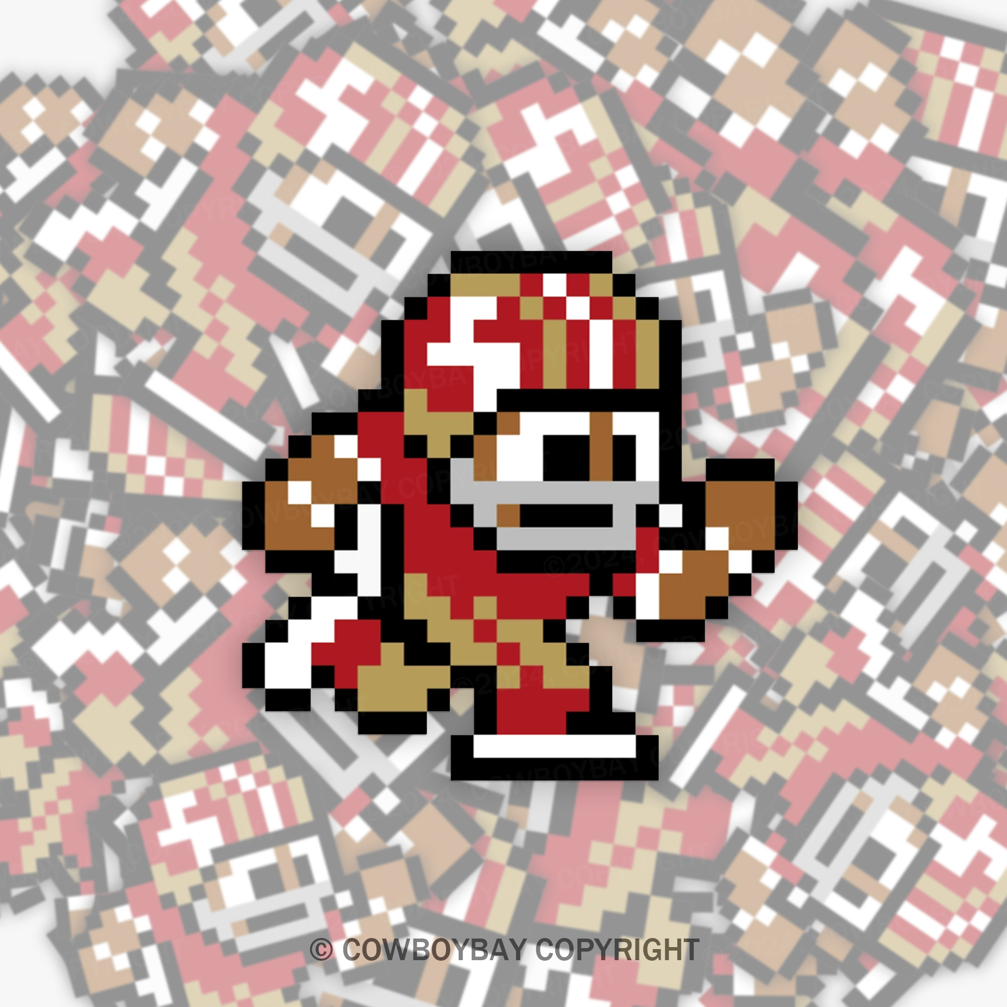 Tecmo Super Bowl Football Player Sticker 