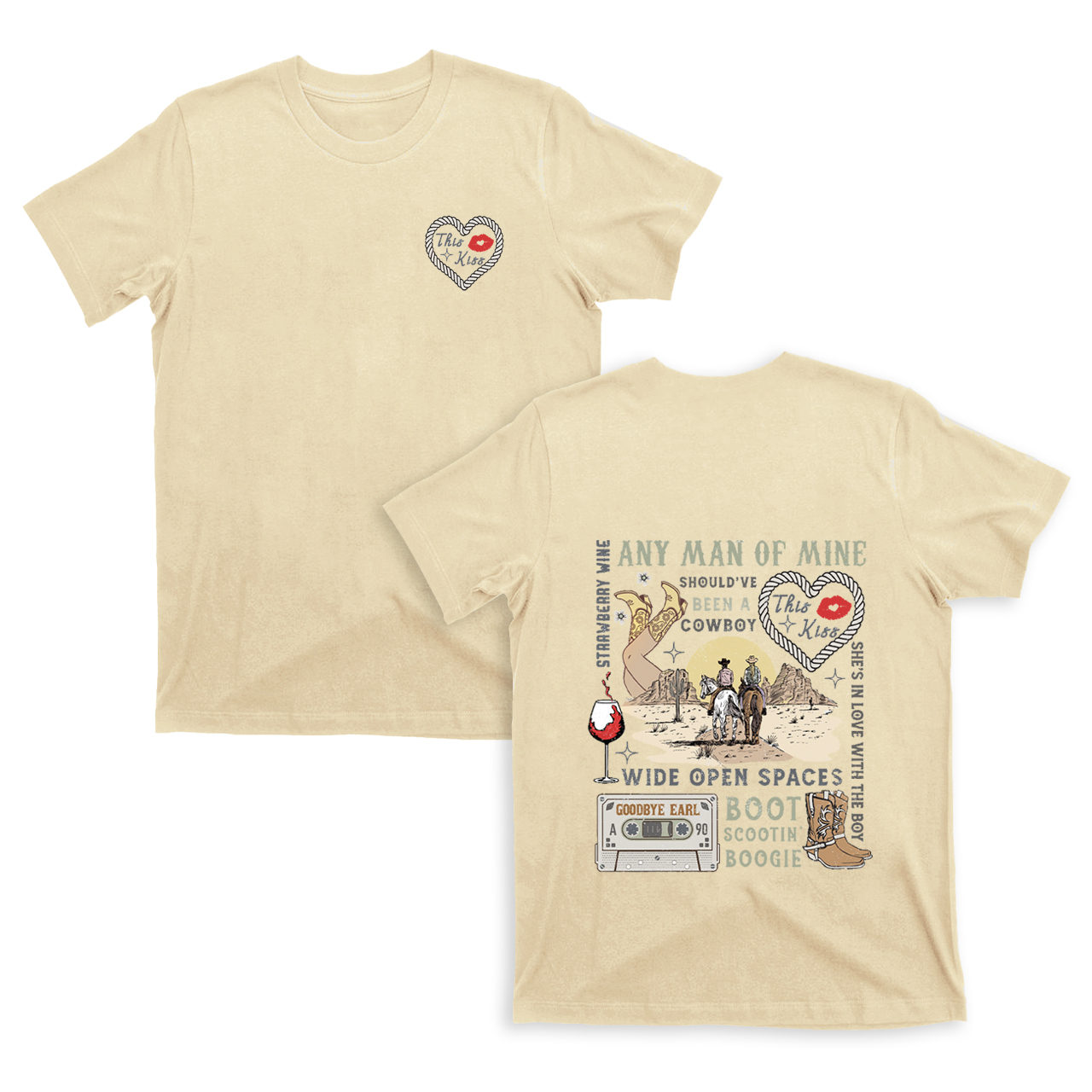 90s Country Music Any Man of Mine Valentine T-Shirts