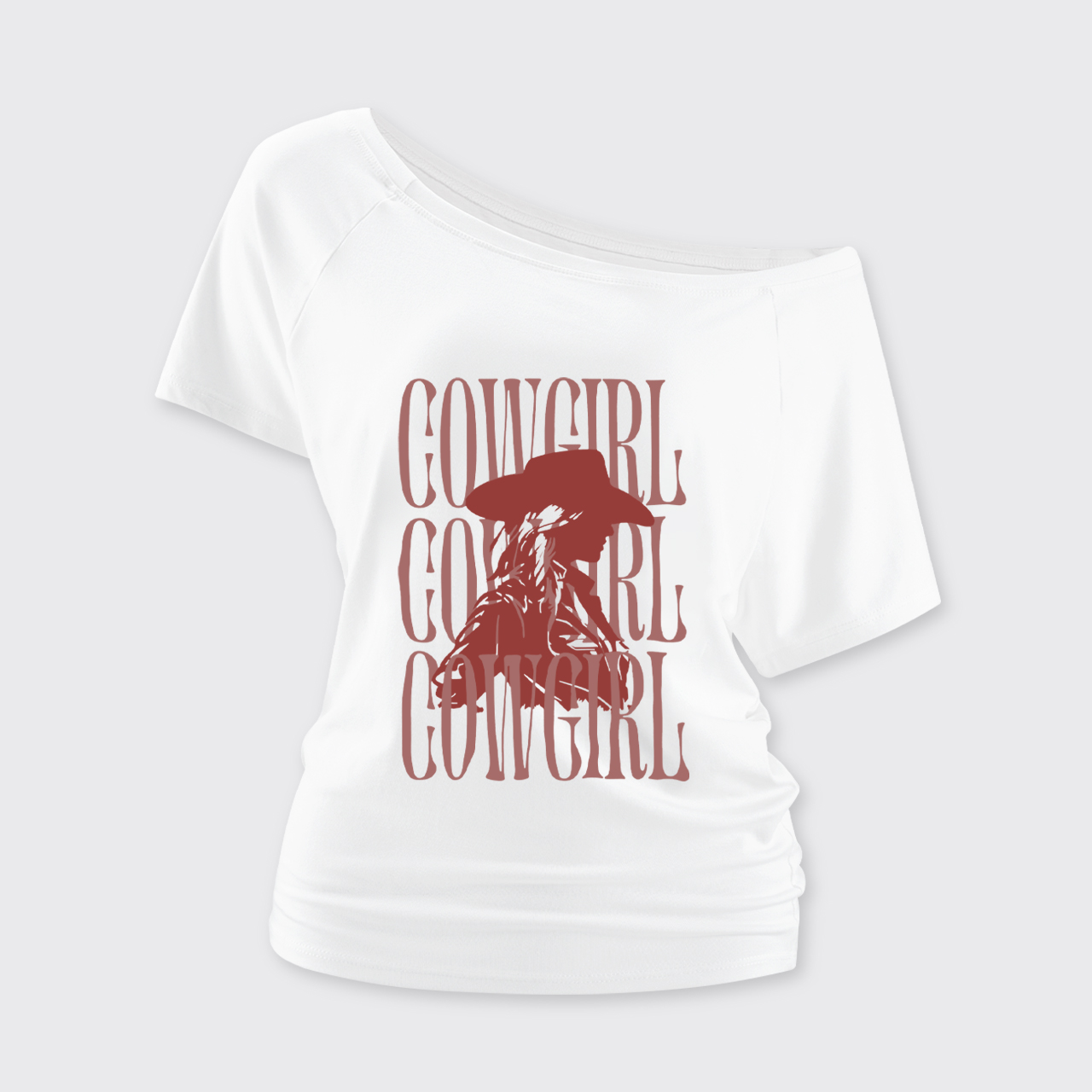 Western Style Cowgirl Off Shoulder Top