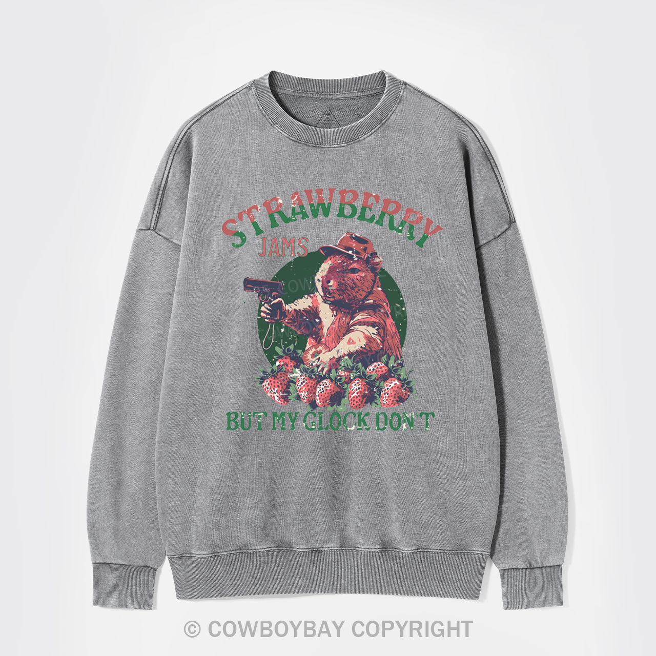 Strawberry Jams But My Glock Don't Washed Sweatshirts