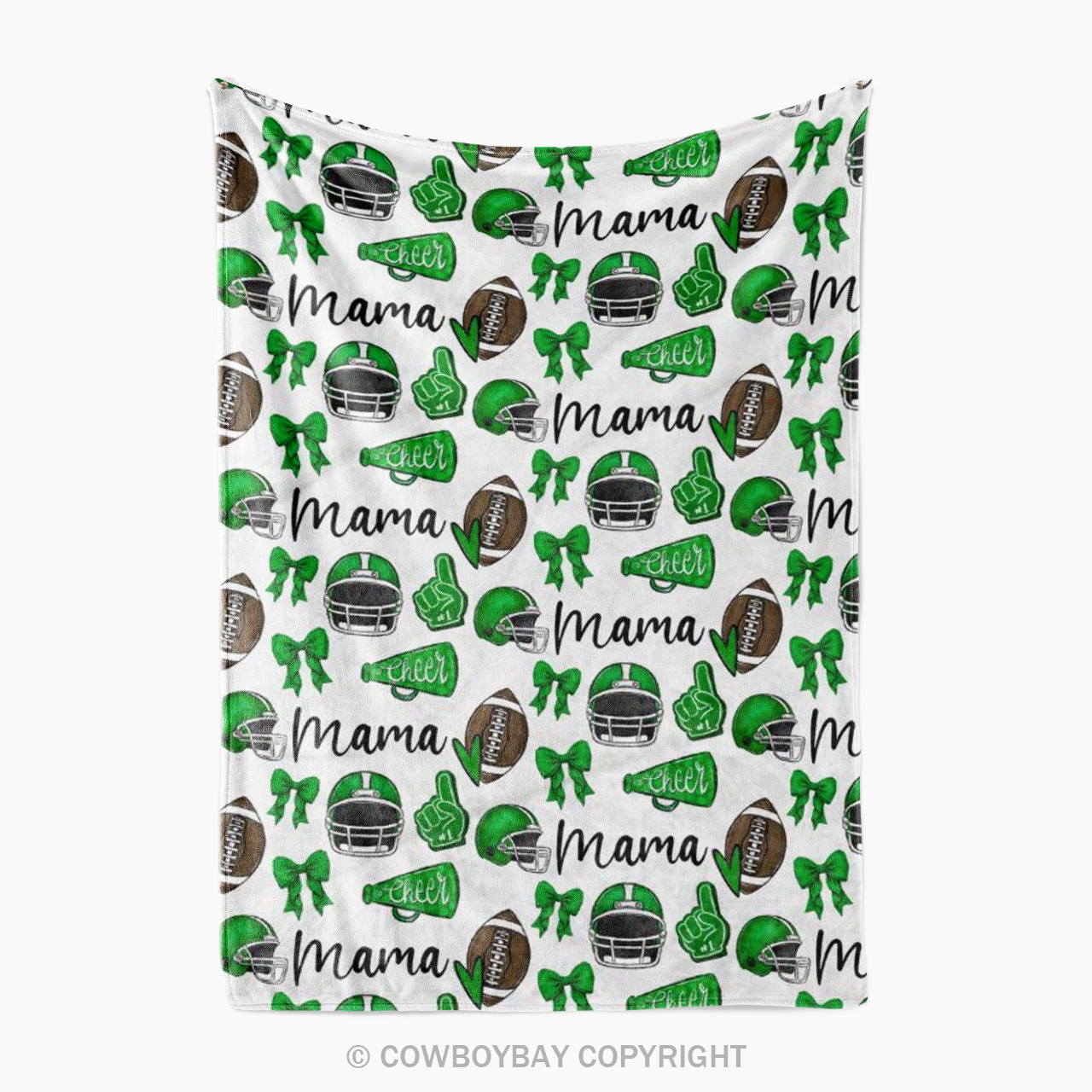 Custom Football Bow Blanket