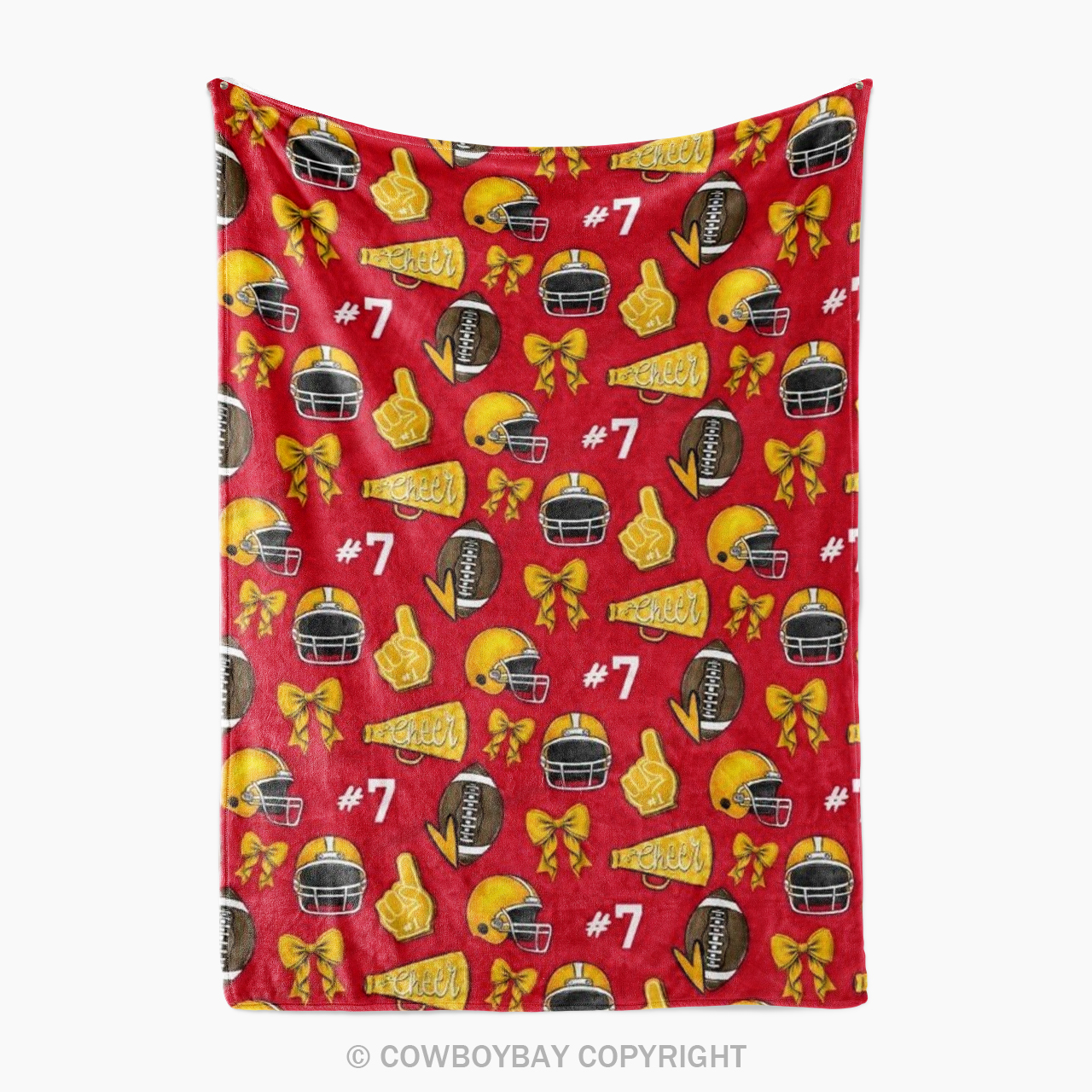 Custom Football Bow Blanket