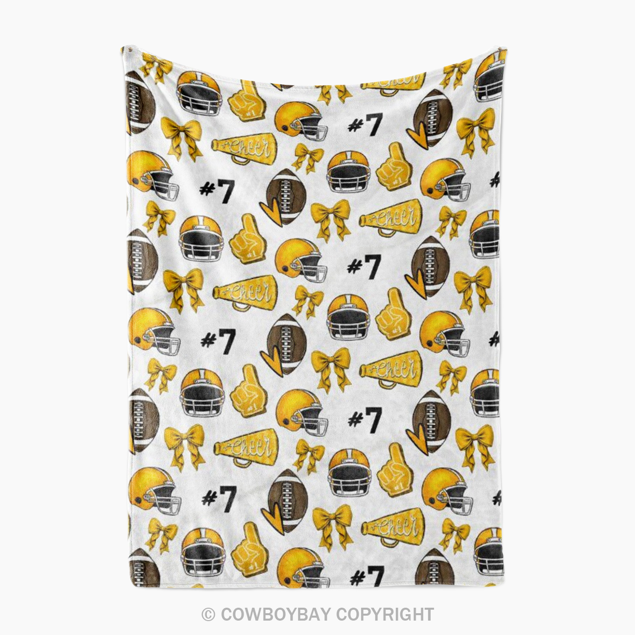 Custom Football Bow Blanket