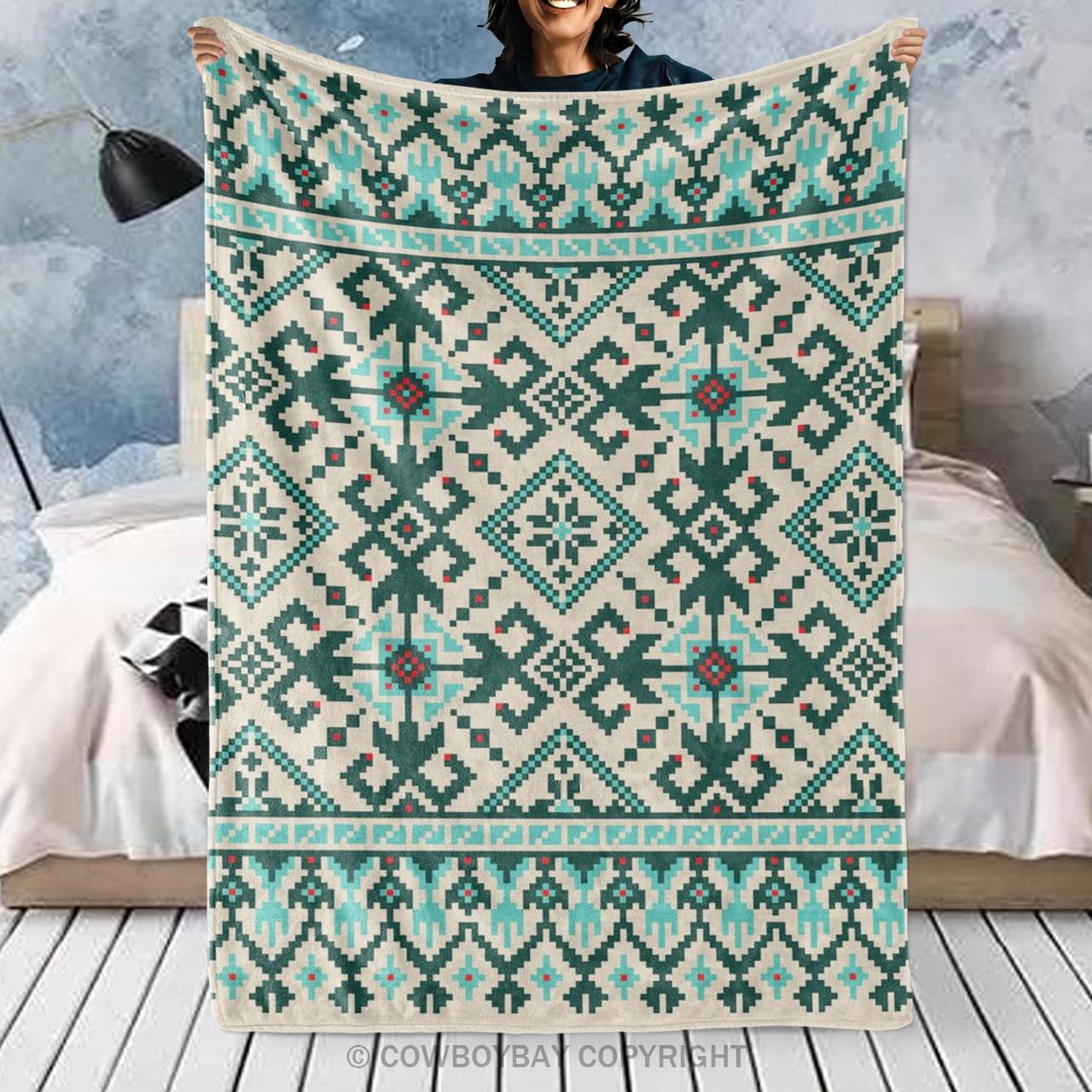 Aztec Pattern Design Blanket_1