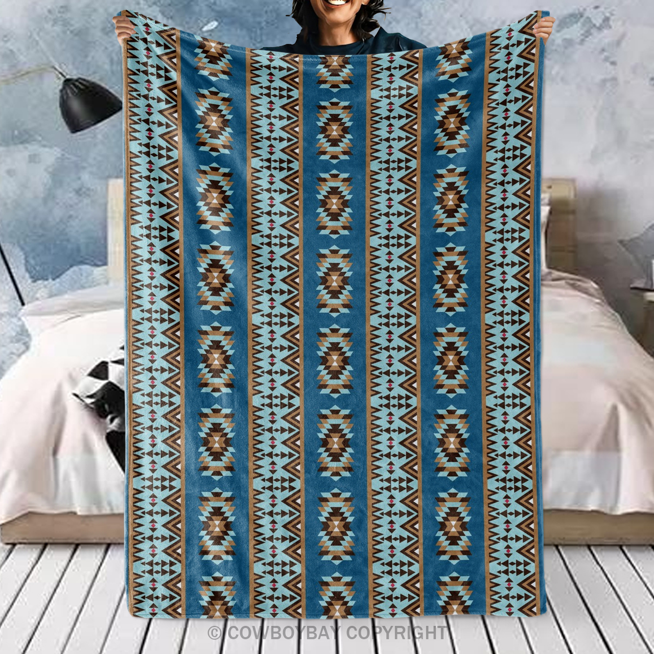 Aztec Pattern Design Blanket_2