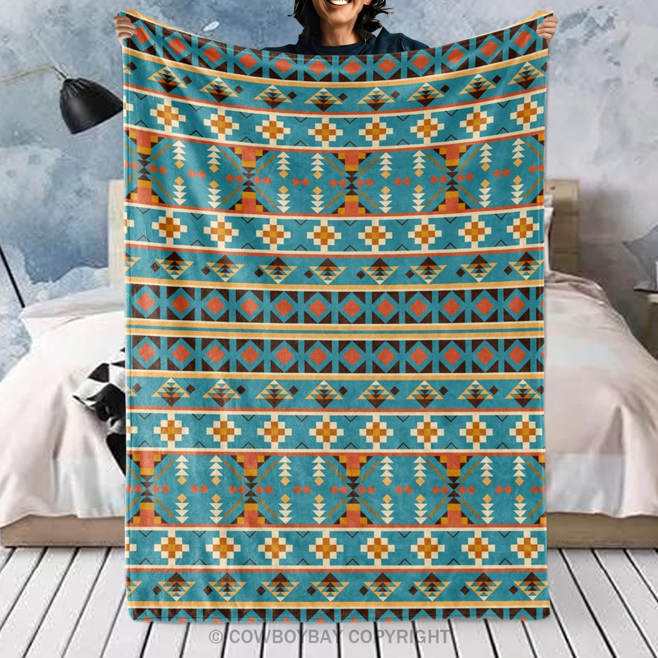 Aztec Pattern Design Blanket_3