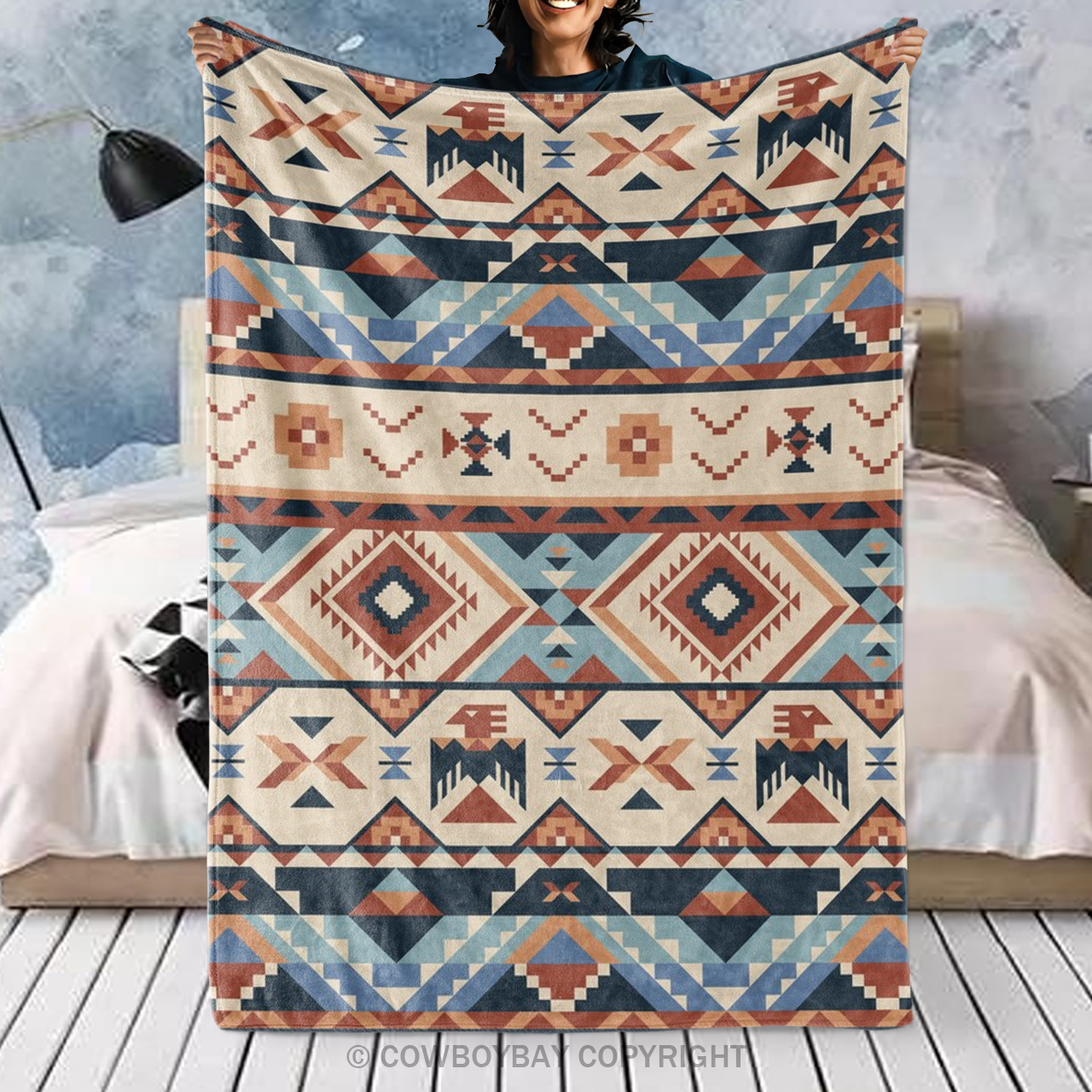 Aztec Pattern Design Blanket_6
