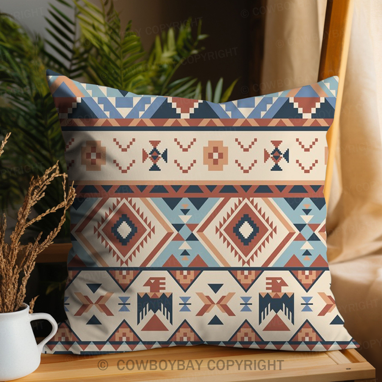 Aztec Pattern Design Pillow Cover_2