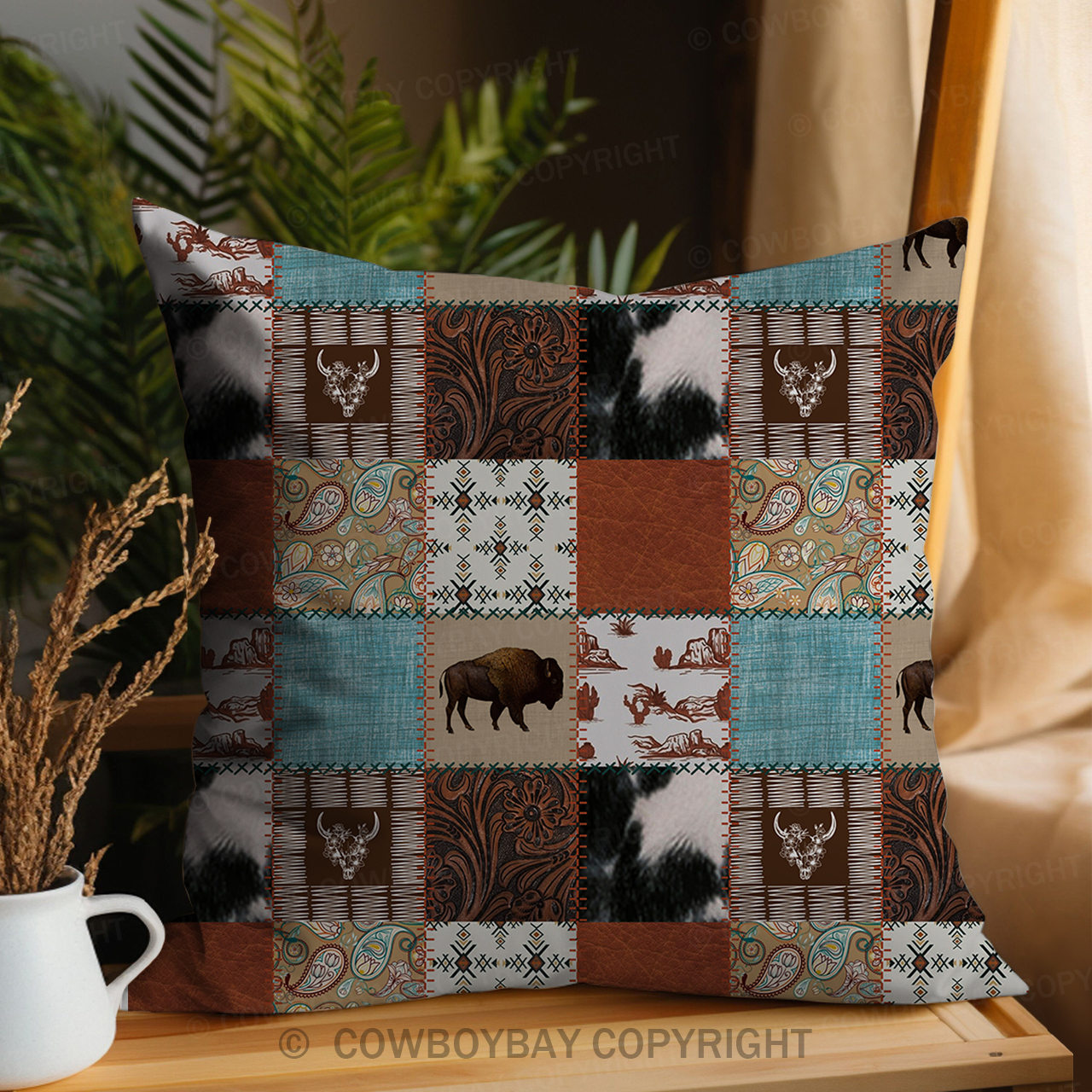 Western Container Pillow Cover